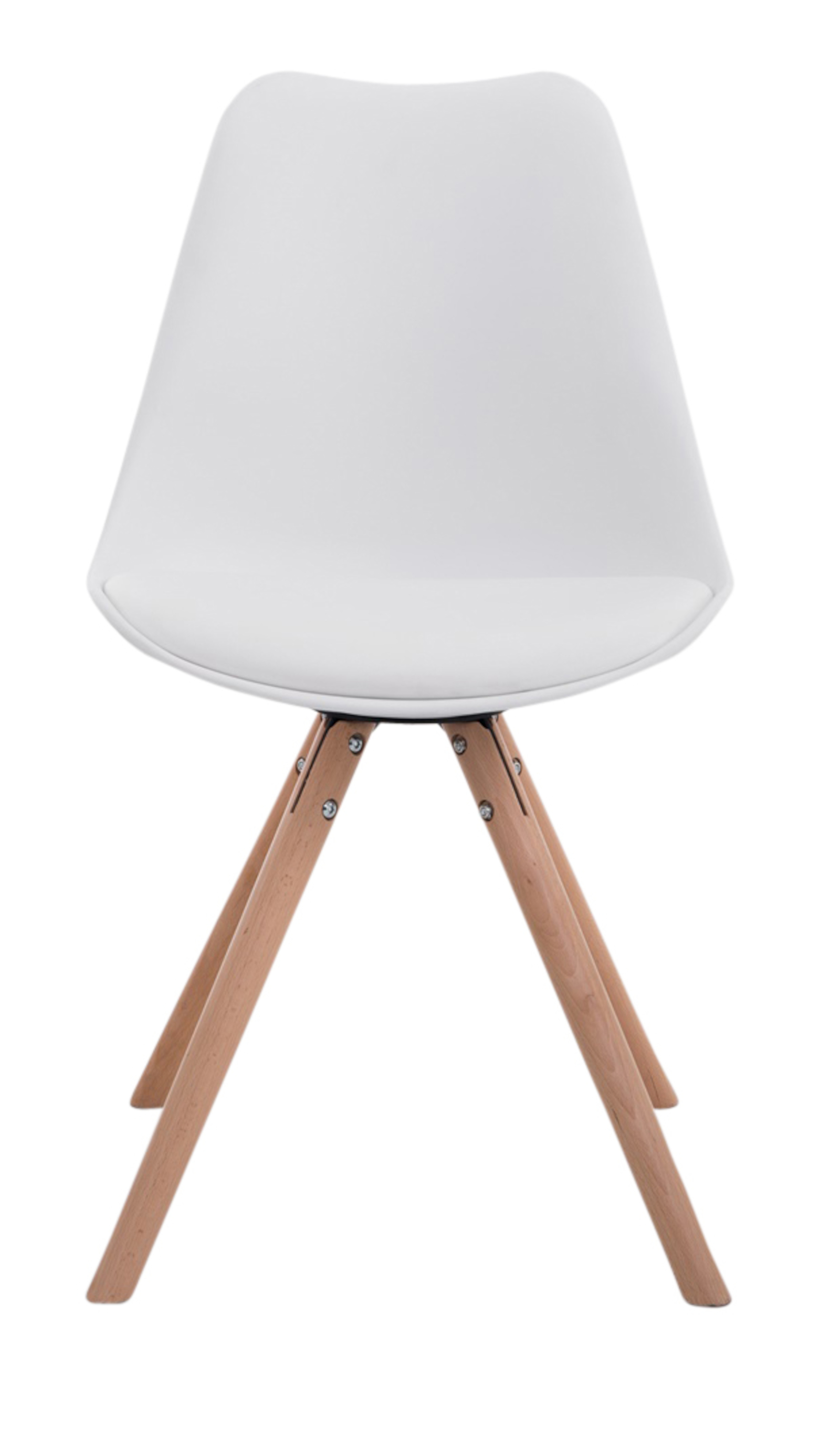 Set van 4 eetkamerstoelen Toulouse kunstleer rond