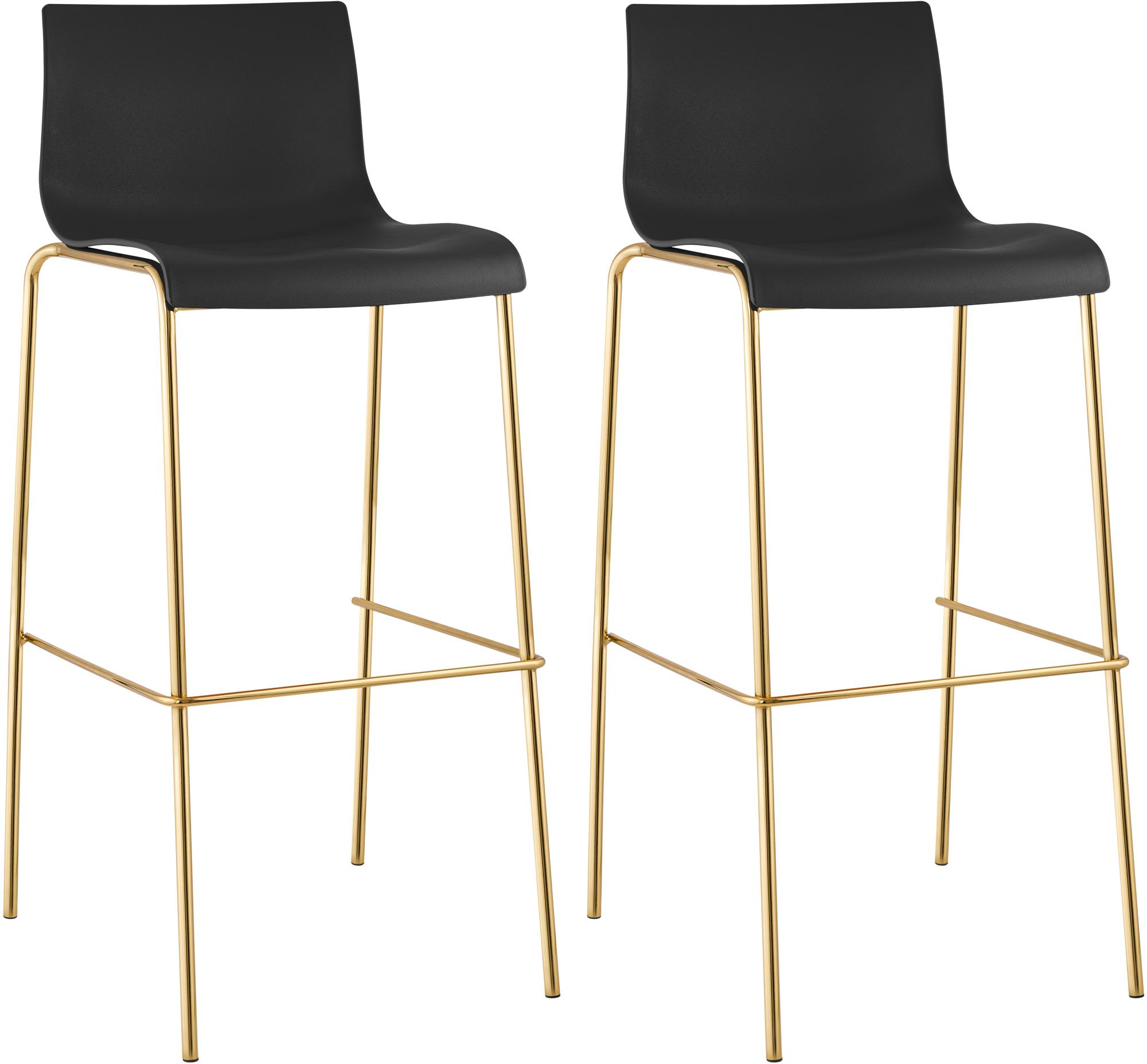 Set van 2 barkrukken Hover Kunststof Vierpoot Goud