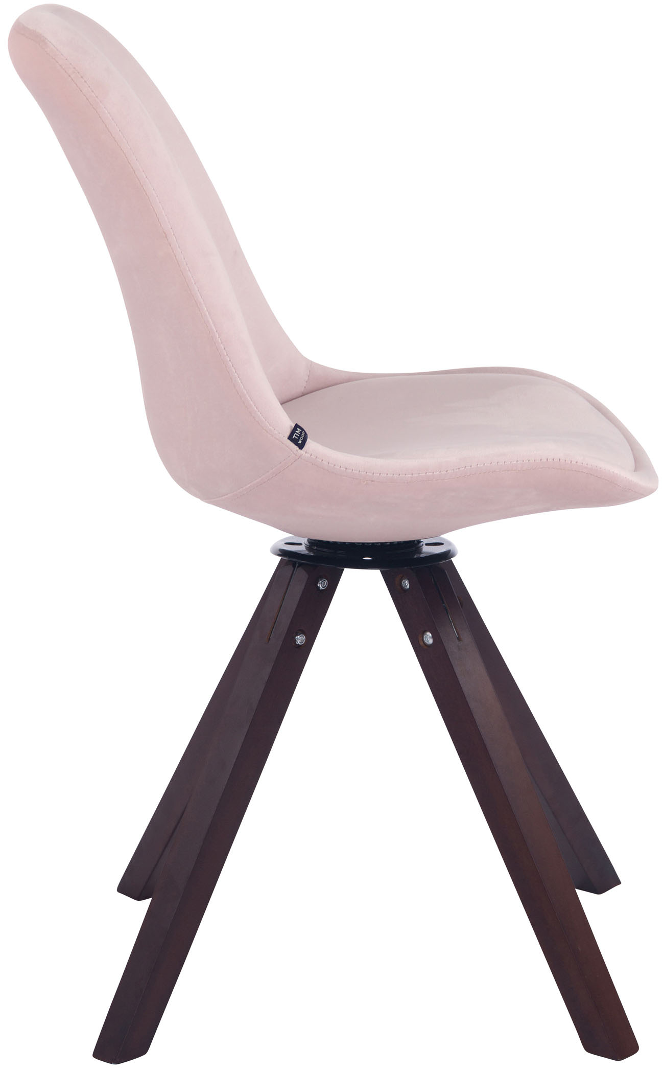 Eetkamerstoel Troyes fluweel vierkant frame