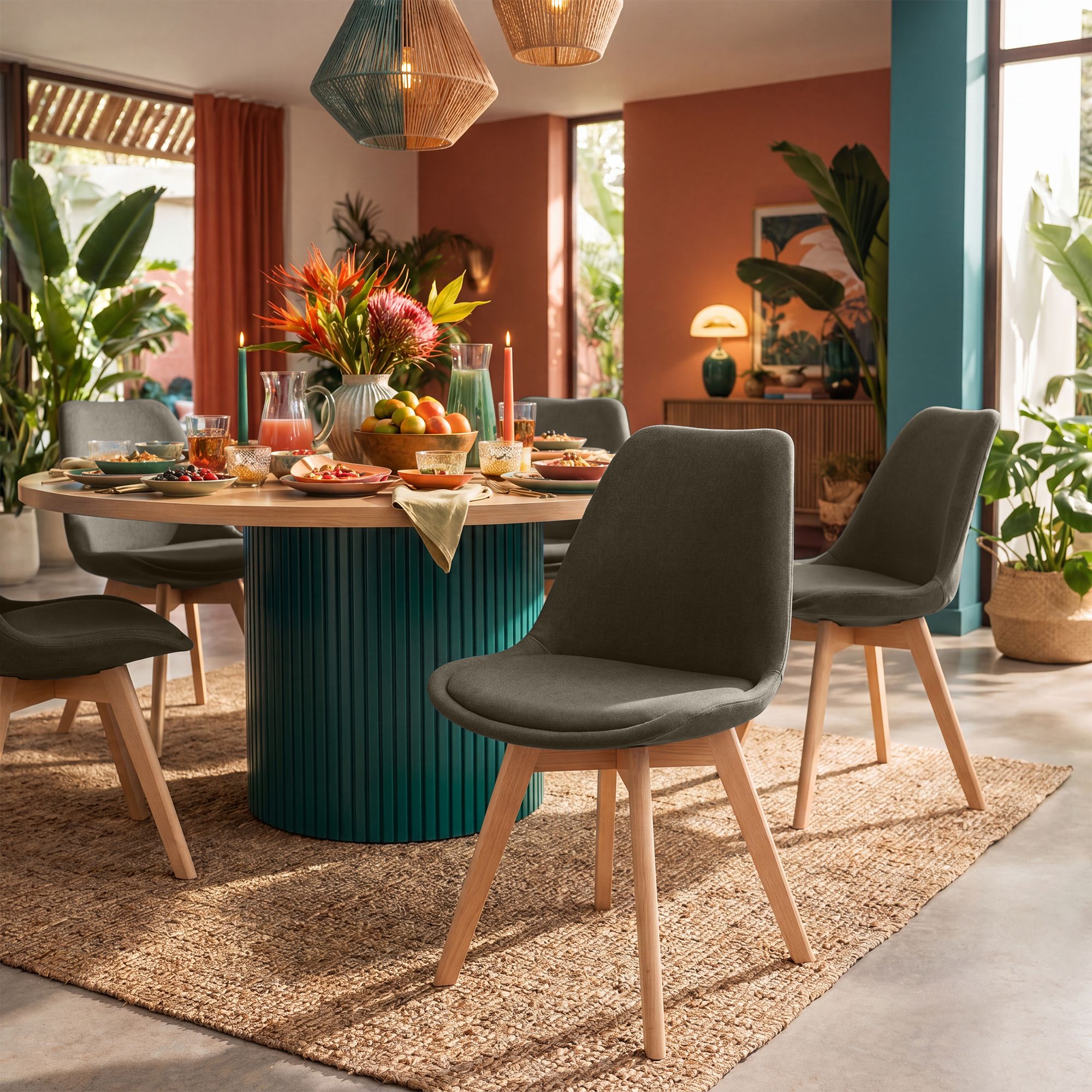 4-delige set Linares eetkamerstoelen