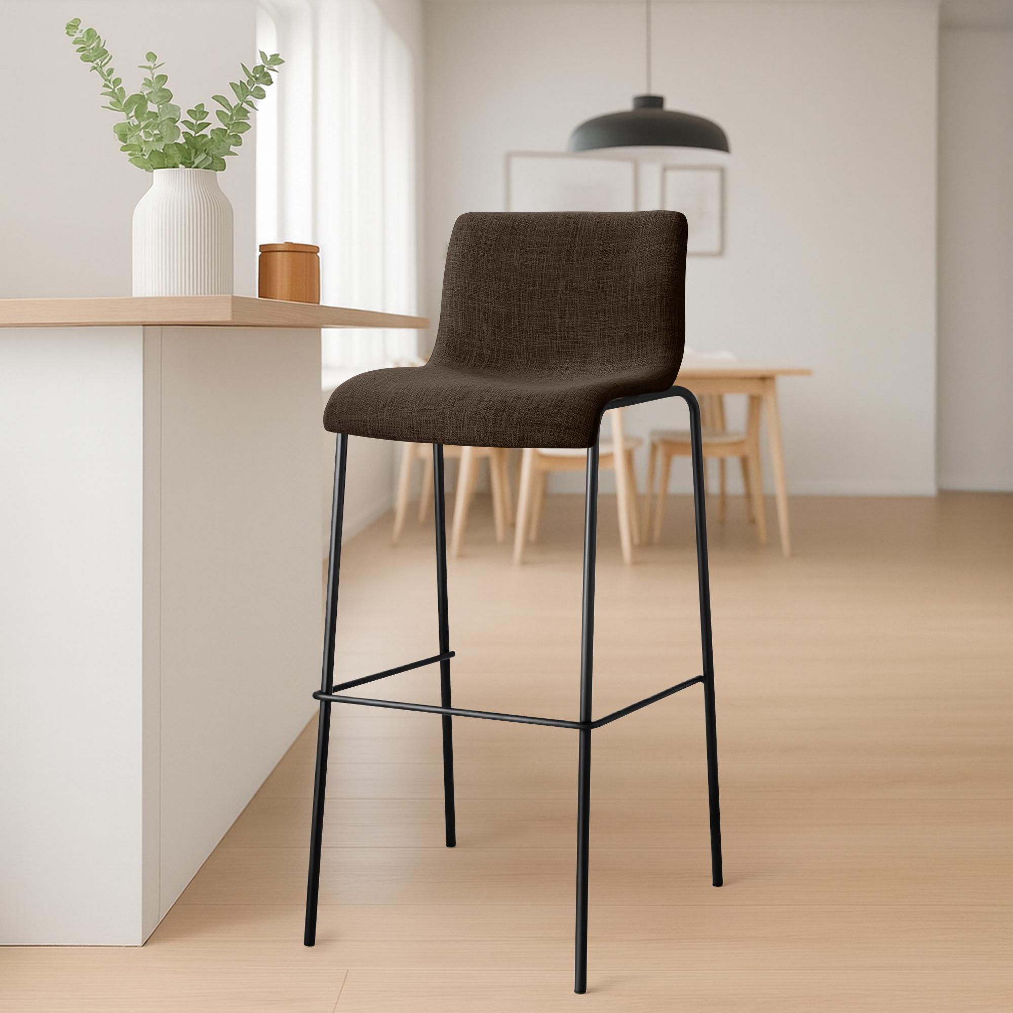 Barkruk Hover stof met 4-poot onderstel
