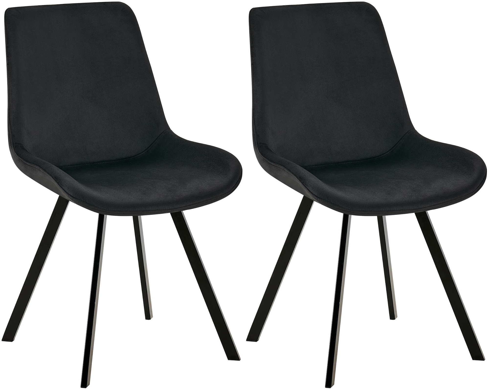 Set van 2 eetkamerstoelen Lewes fluweel