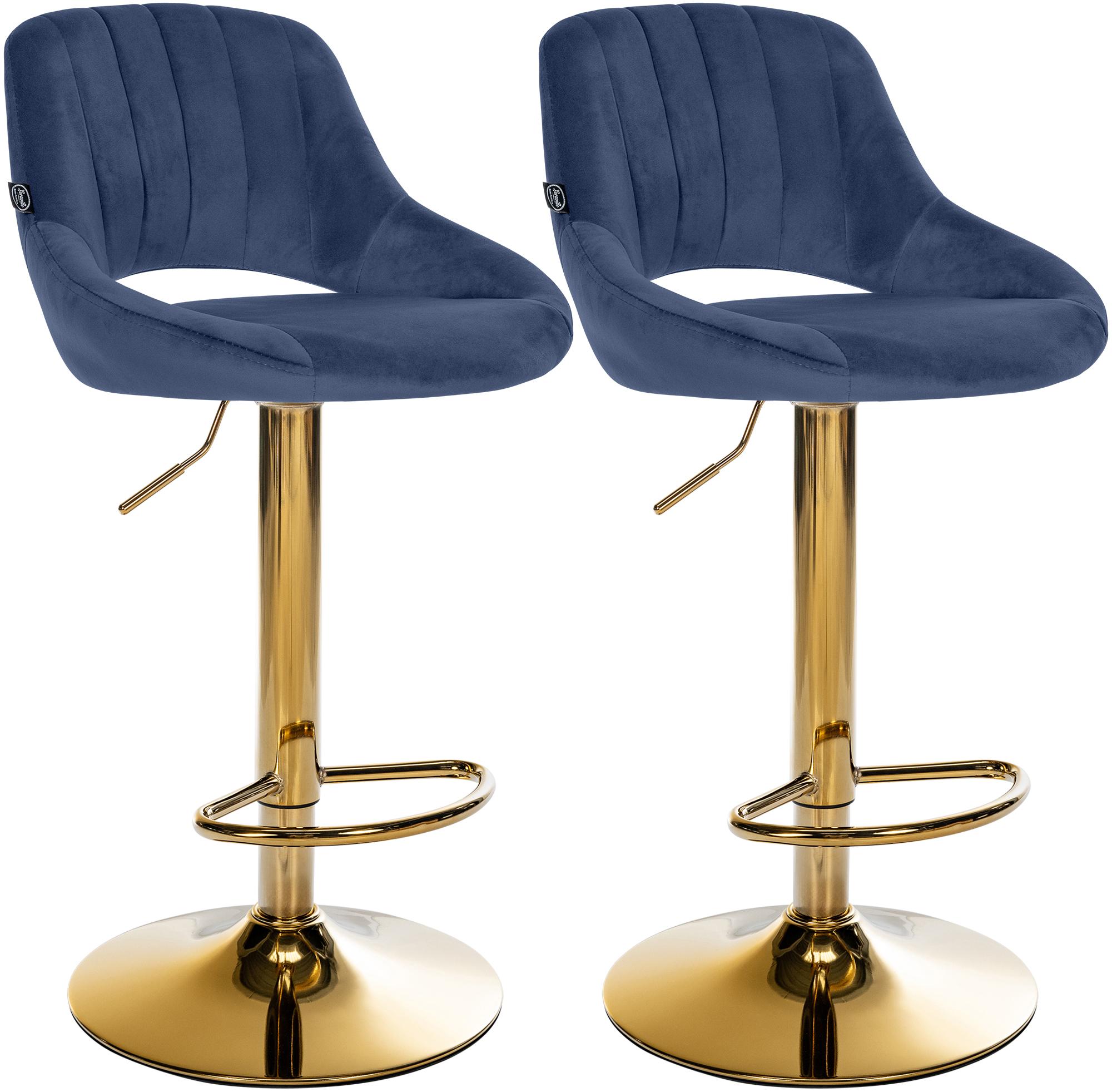 Set van 2 Barkrukken Milet Fluweel
