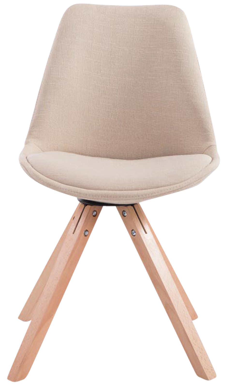 Set van 4 eetkamerstoelen Toulouse stof vierkant