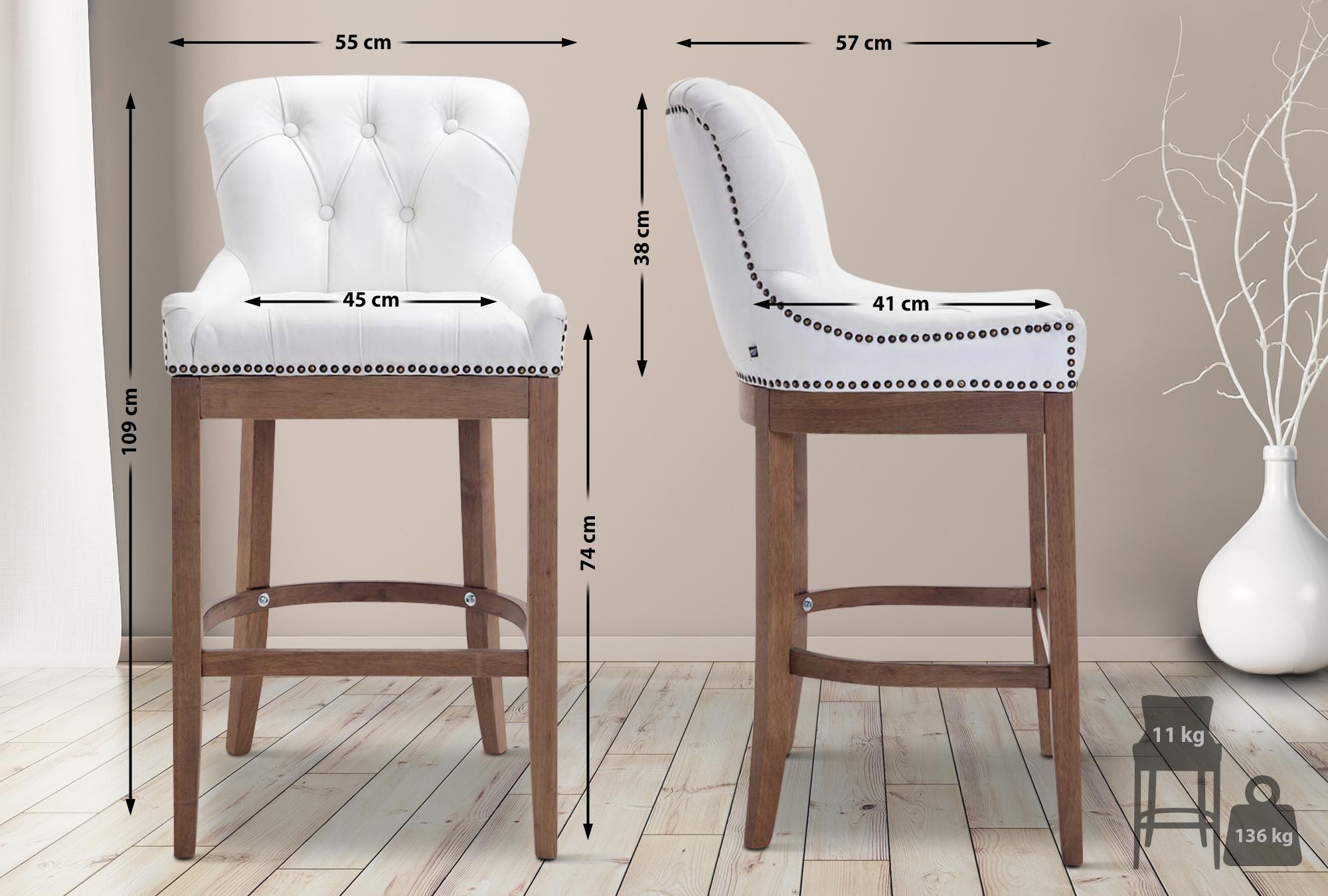 Barkruk Lakewood echt leer Antiek light