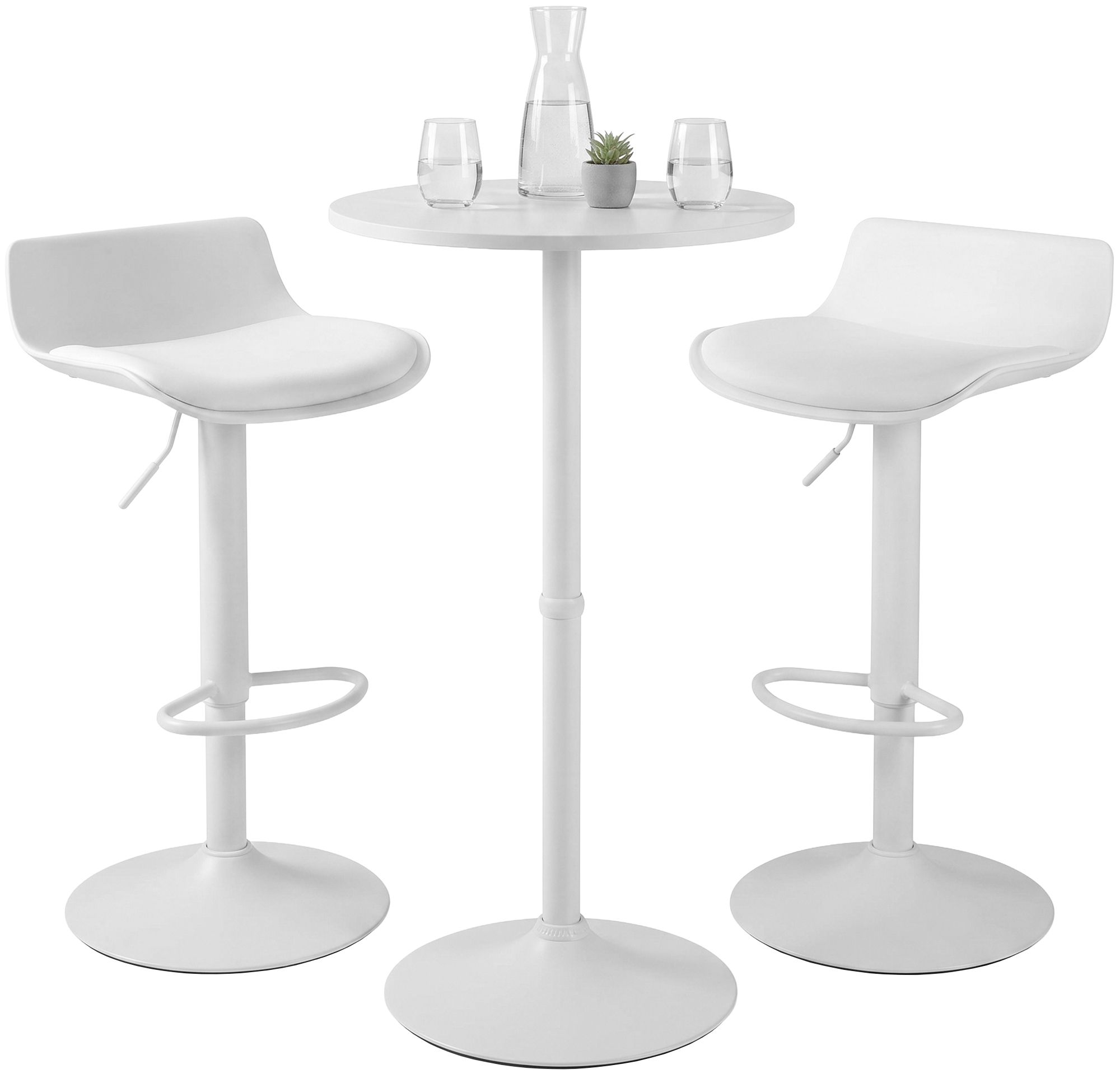 Barset Navo met 2 barkrukken in lederlook