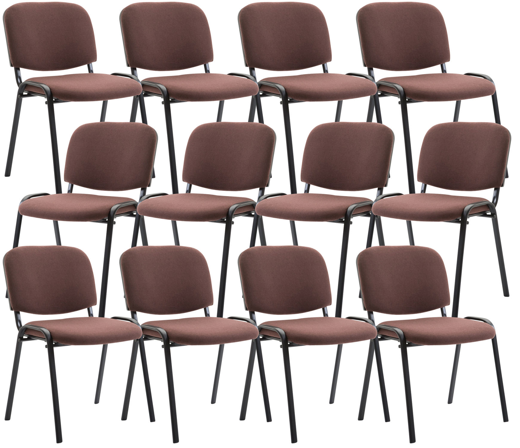 12x Stapelbare Eetkamerstoel Ken Stof