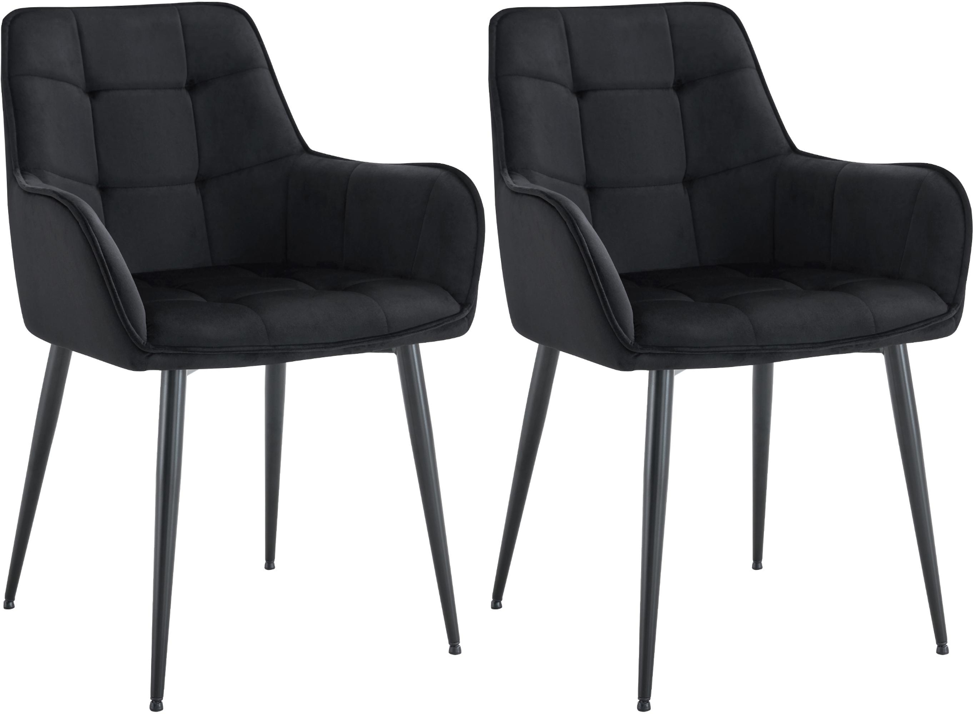 Set van 2 eetkamerstoelen Ferndale fluweel