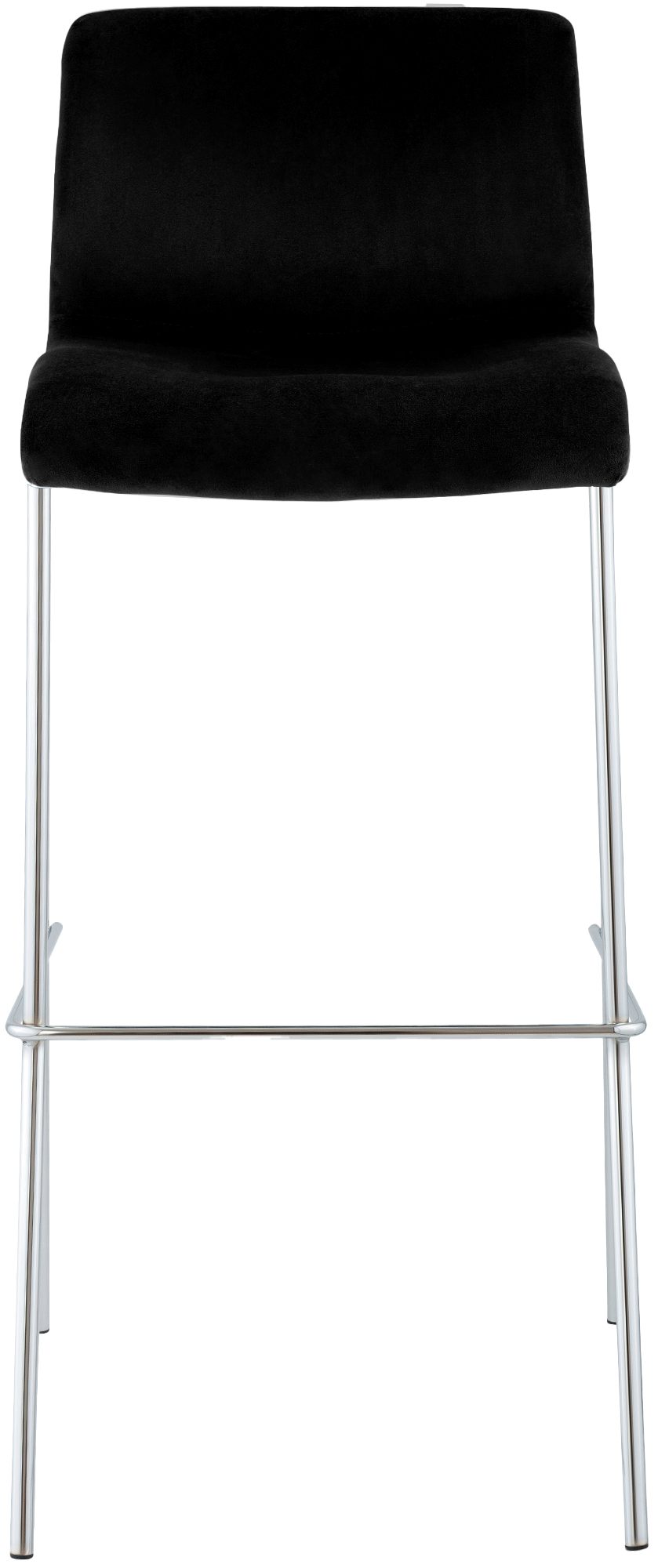 Barkruk Hover Fluweel Vierpoots frame Chroom