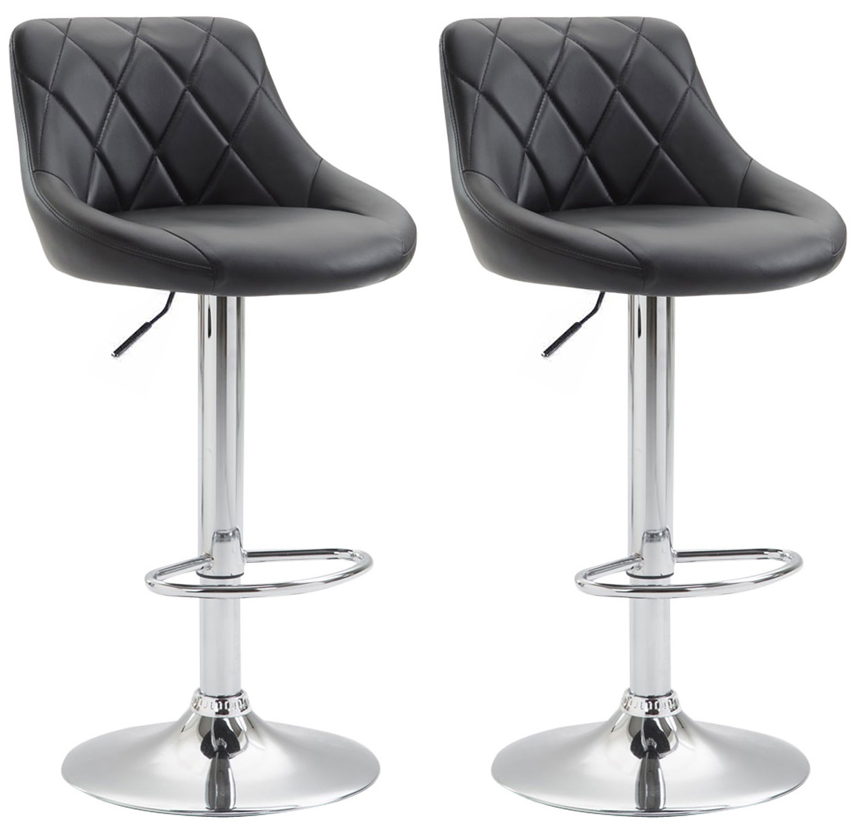 Set van 2 barkrukken LAZIO, kunstleer
