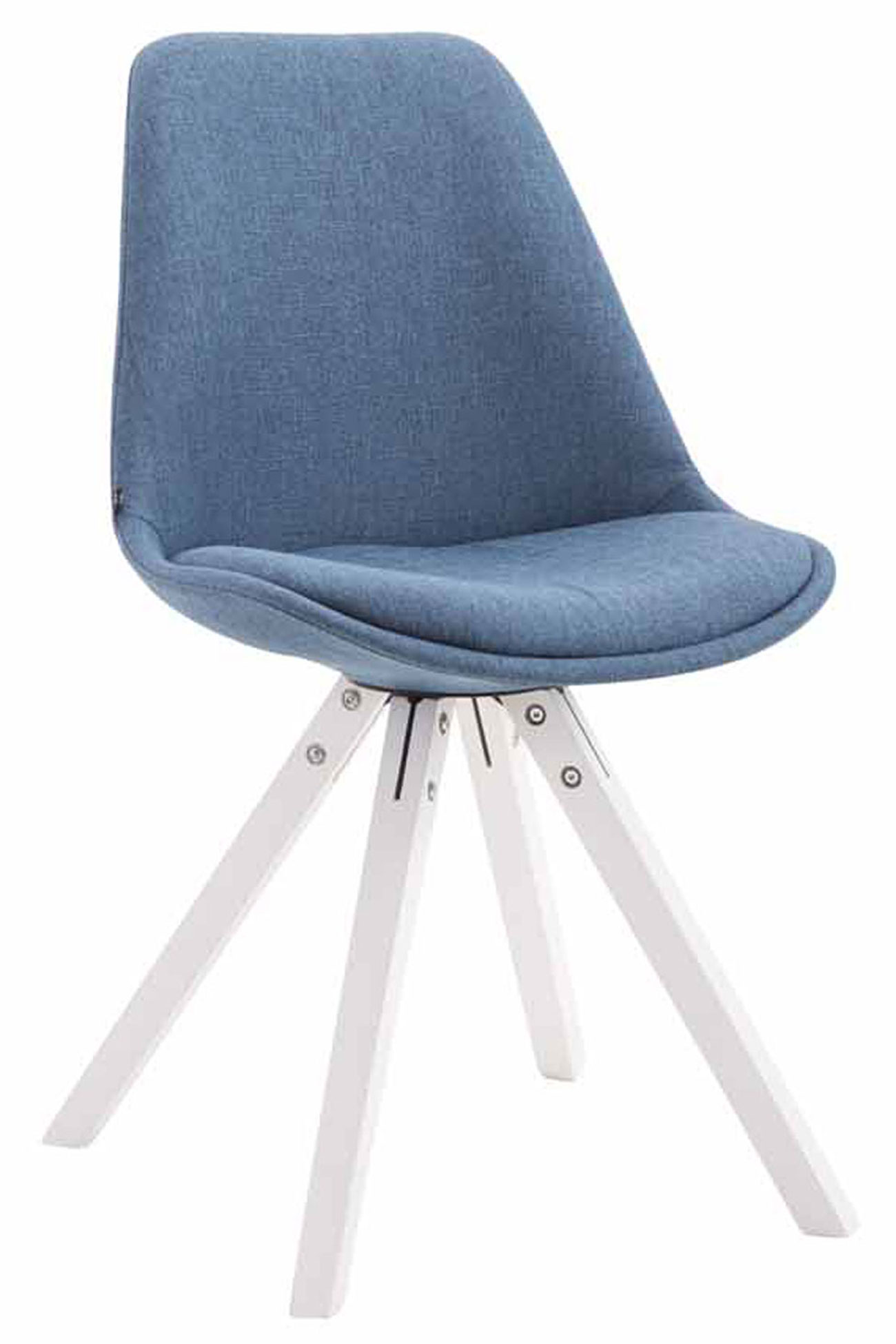 Set van 4 eetkamerstoelen Toulouse stof vierkant