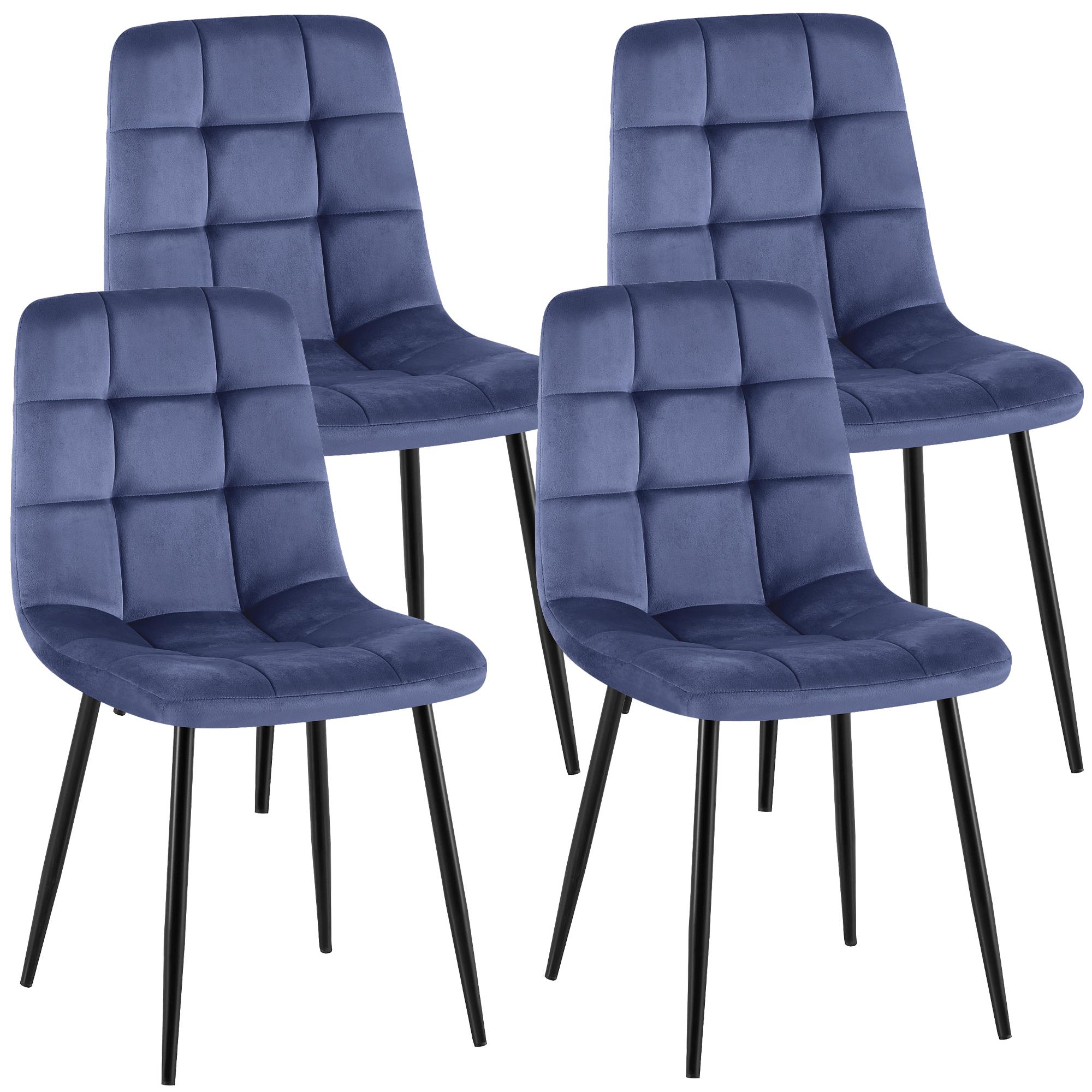 Set van 4 eetkamerstoelen Antibes Velvet