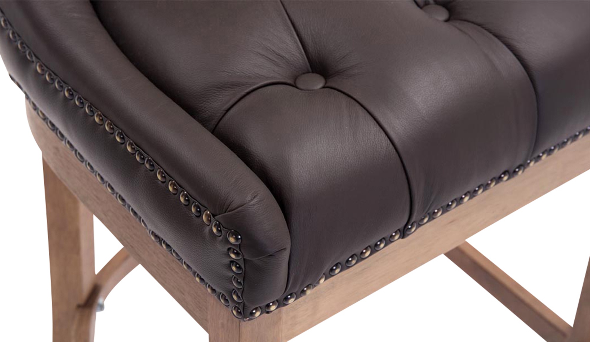 Barkruk Lakewood echt leer Antiek light