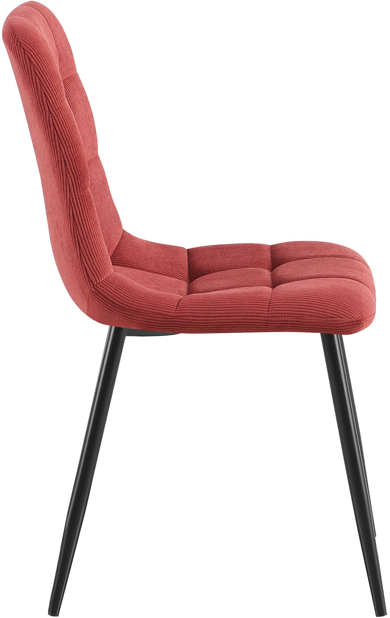 Set van 2 eetkamerstoelen Antibes ribstof