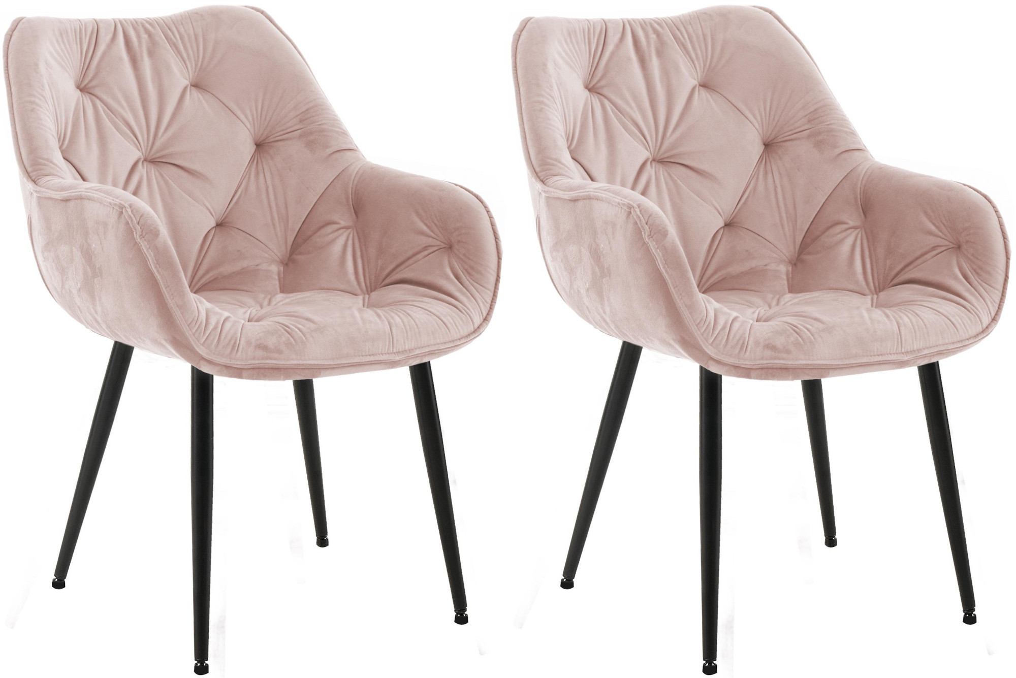 Set van 2 eetkamerstoelen Tanna fluweel