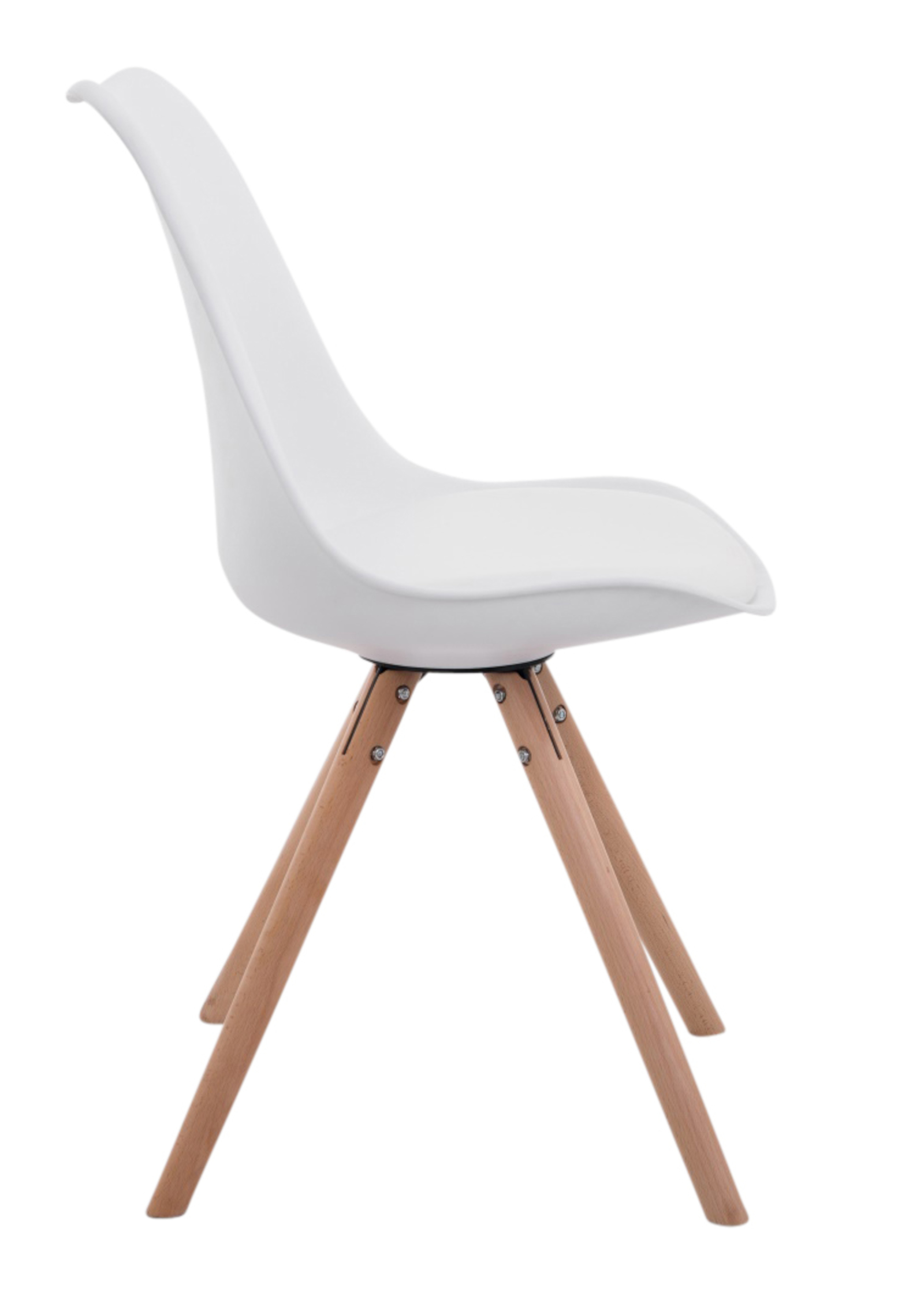 Set van 4 eetkamerstoelen Toulouse kunstleer rond