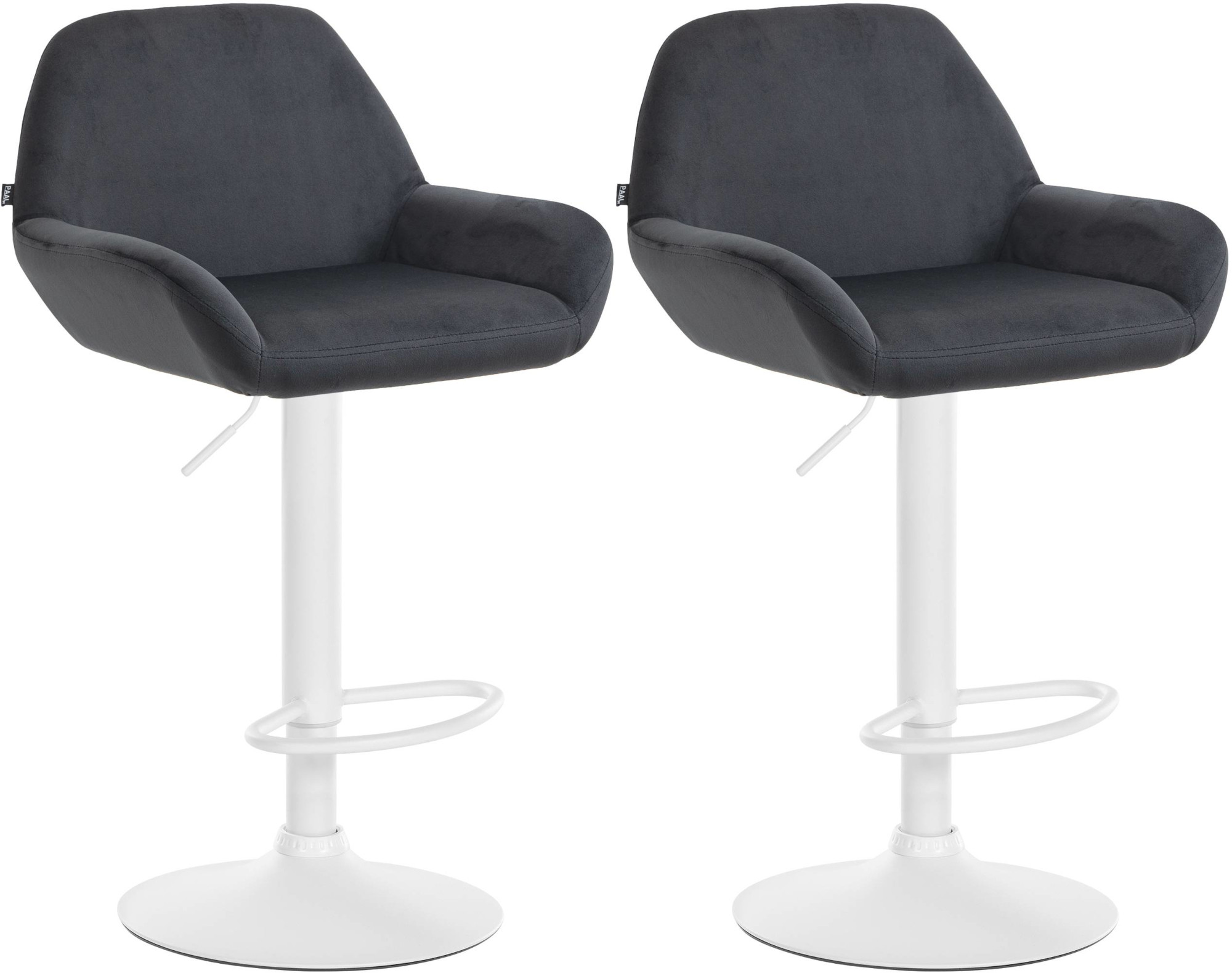 Set van 2 barkrukken Braga fluweel