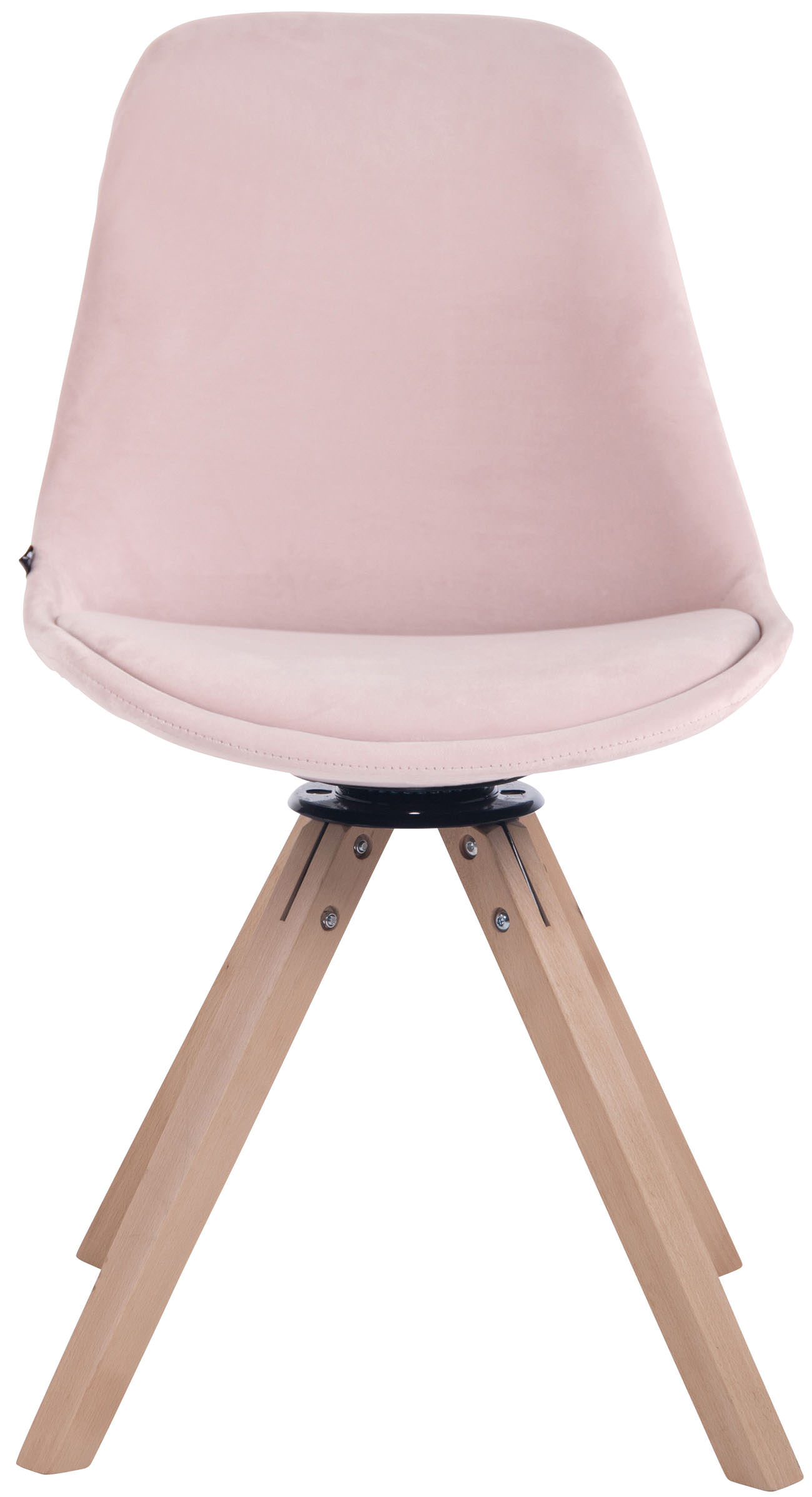 Eetkamerstoel Troyes fluweel vierkant frame