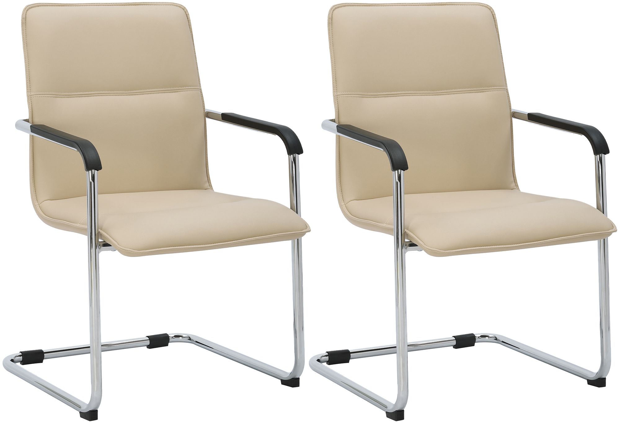 2-delige set sledestoelen Seattle van kunstleer