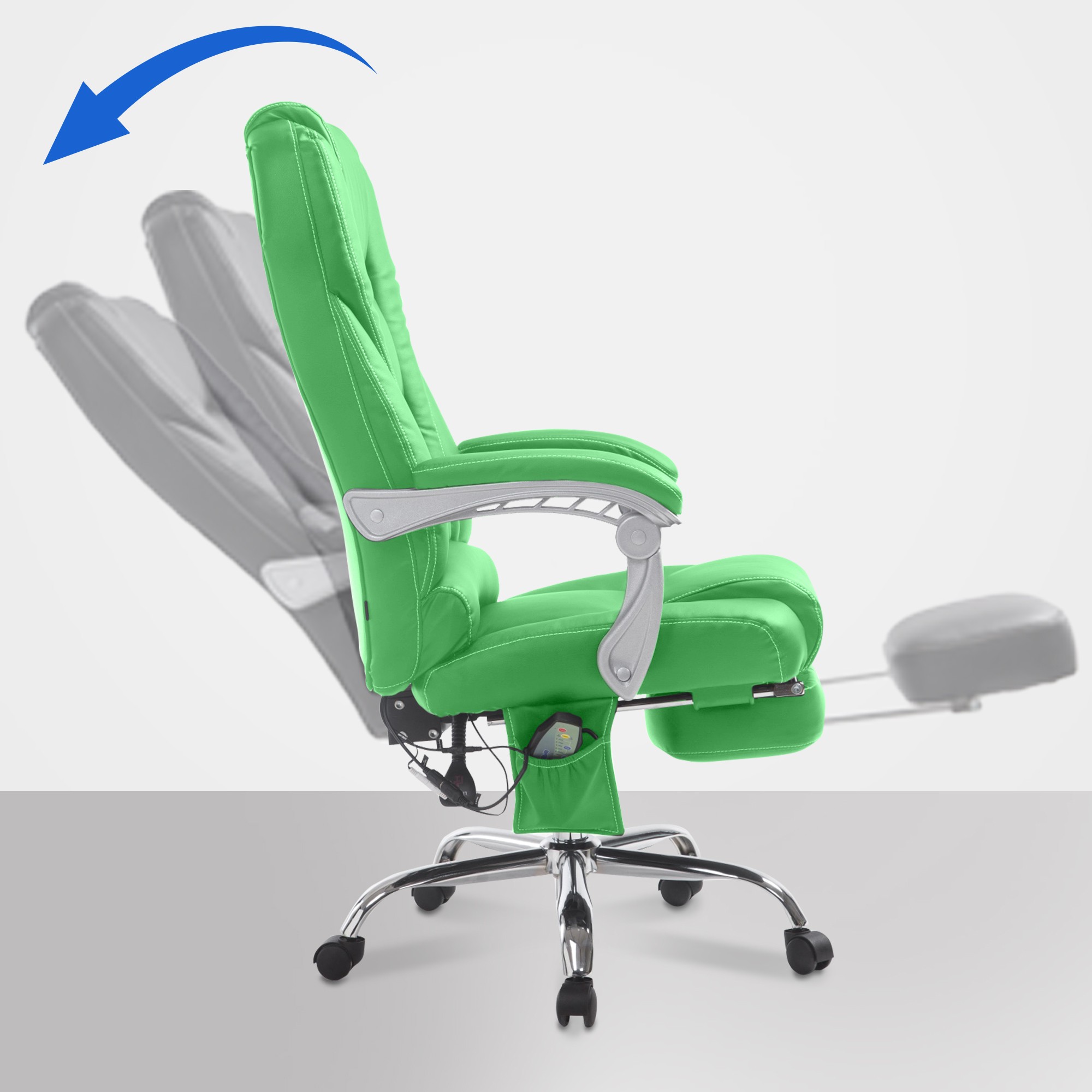 Pacific bureaustoel met massagefunctie V2 kunstleer