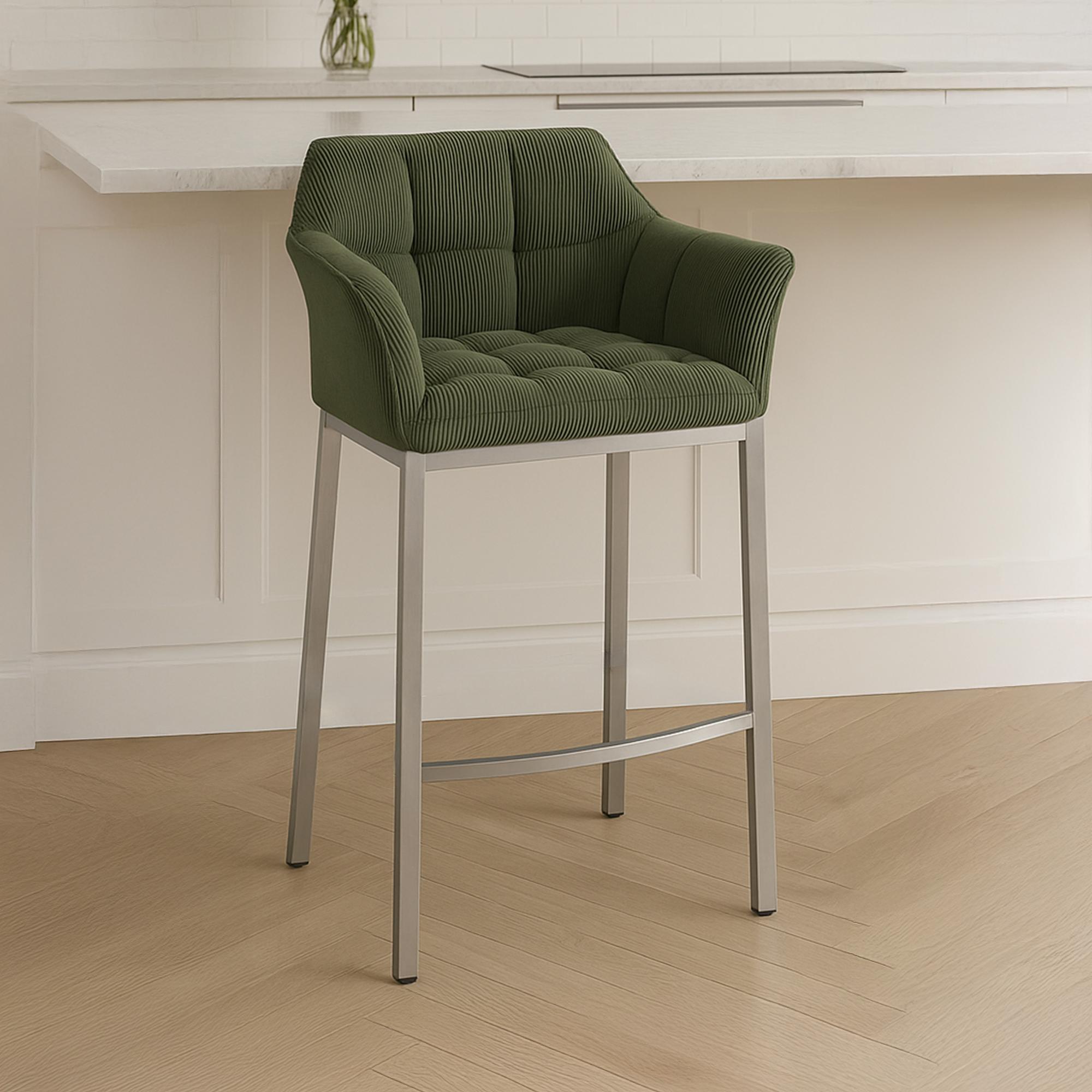Barkruk Damaso Cord met Vierpootsframe