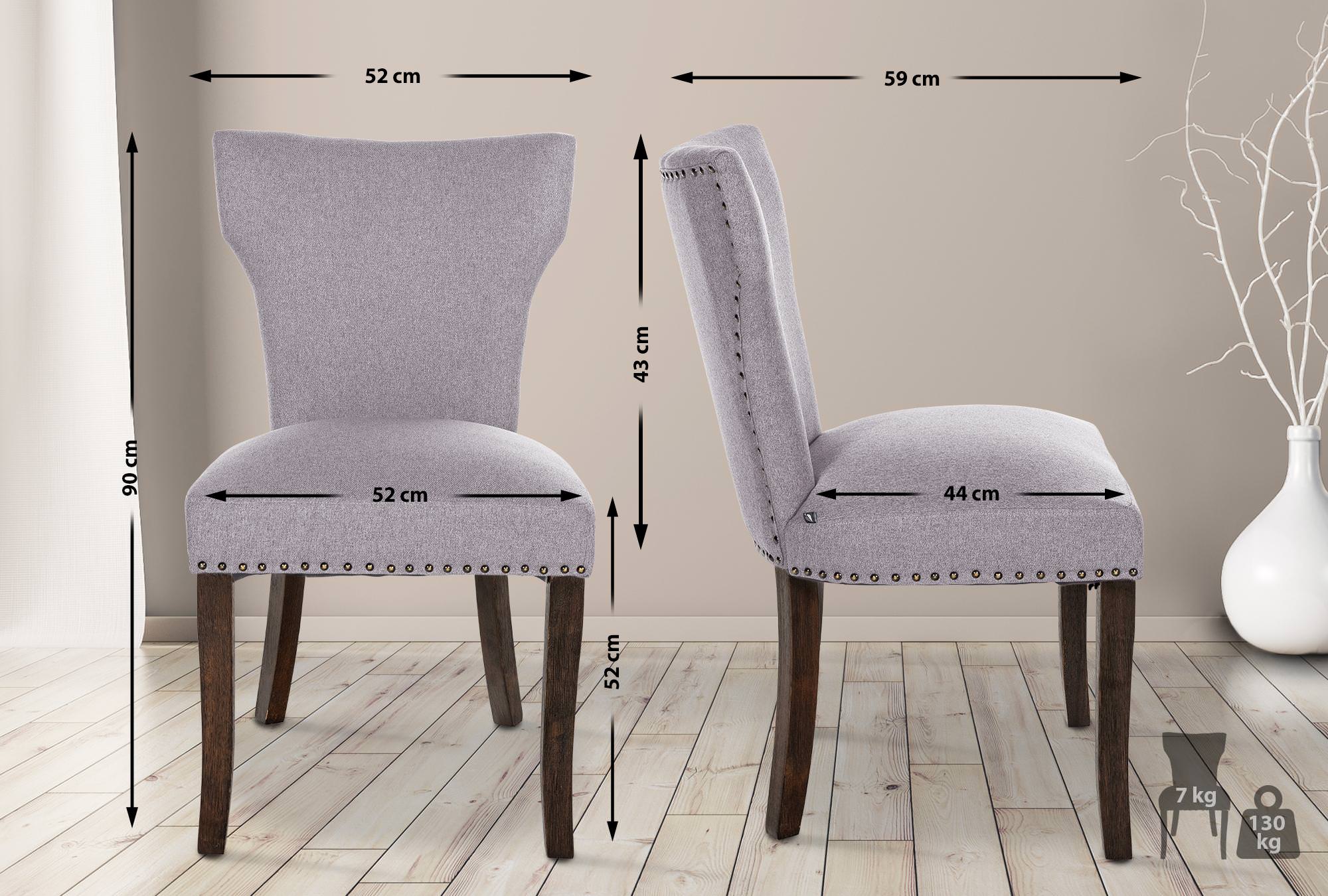 Set van 2 eetkamerstoelen Zadar stof