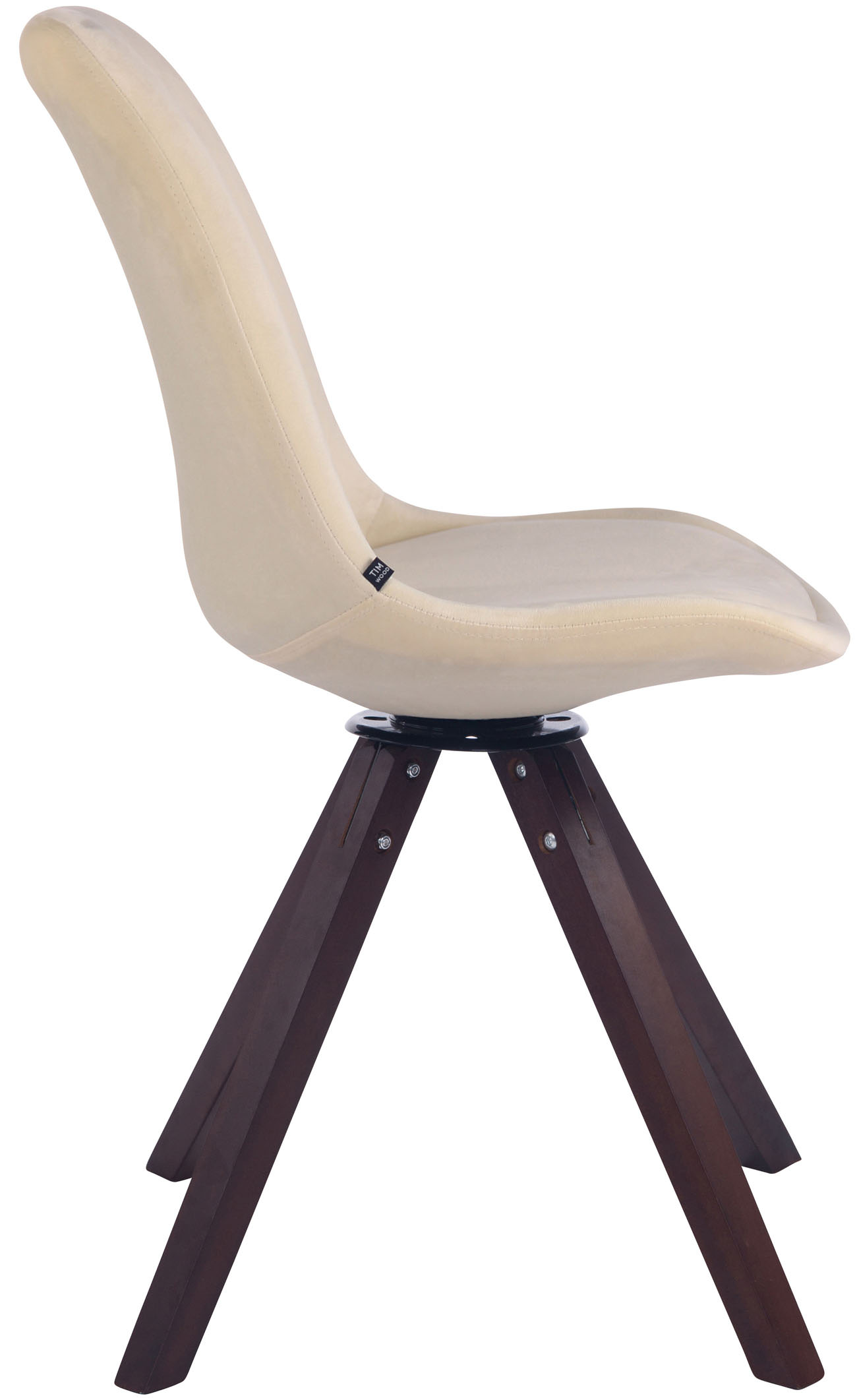 Eetkamerstoel Troyes fluweel vierkant frame