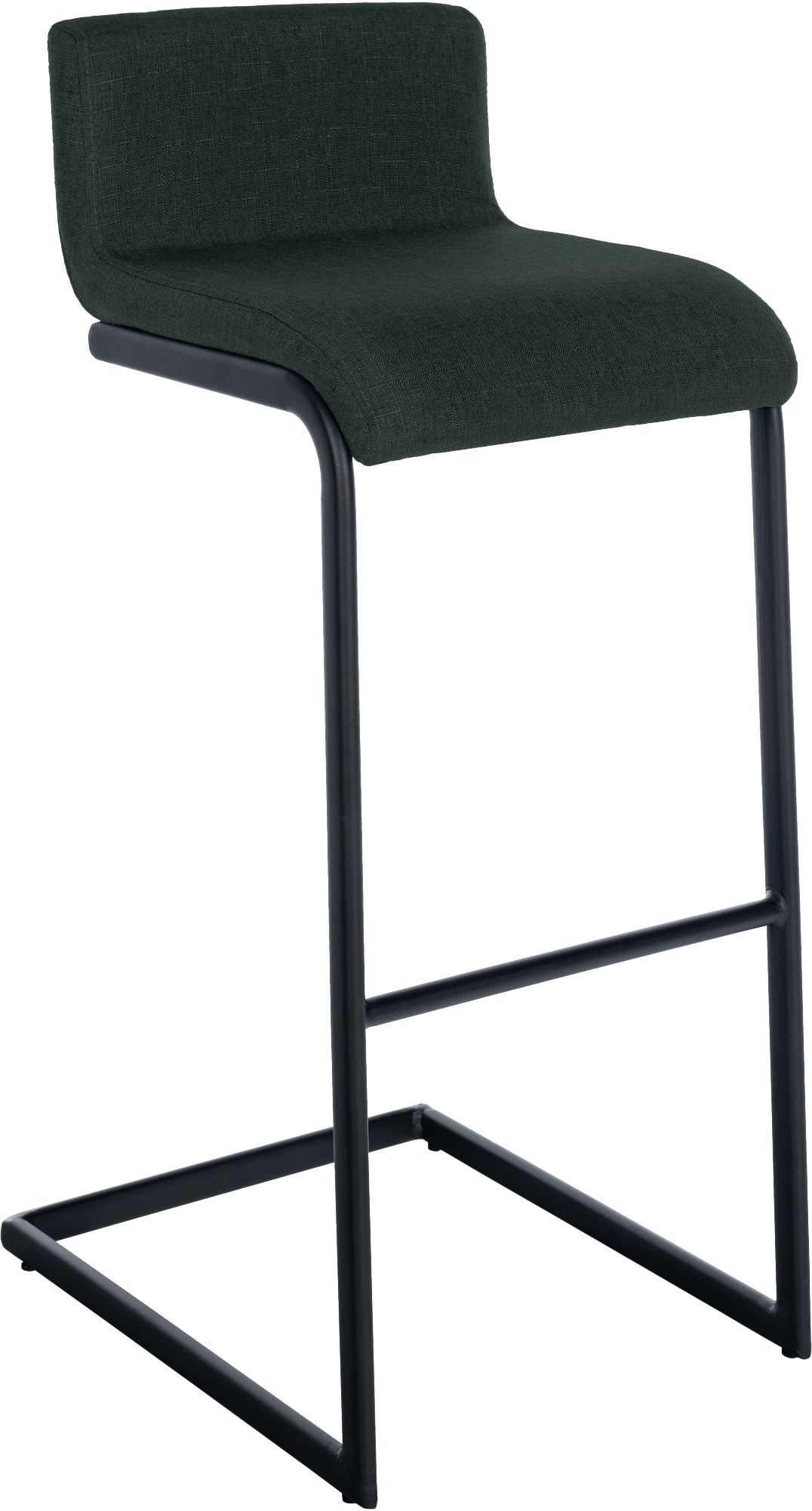 2-delige set barstoelen Newport zwart metalen frame