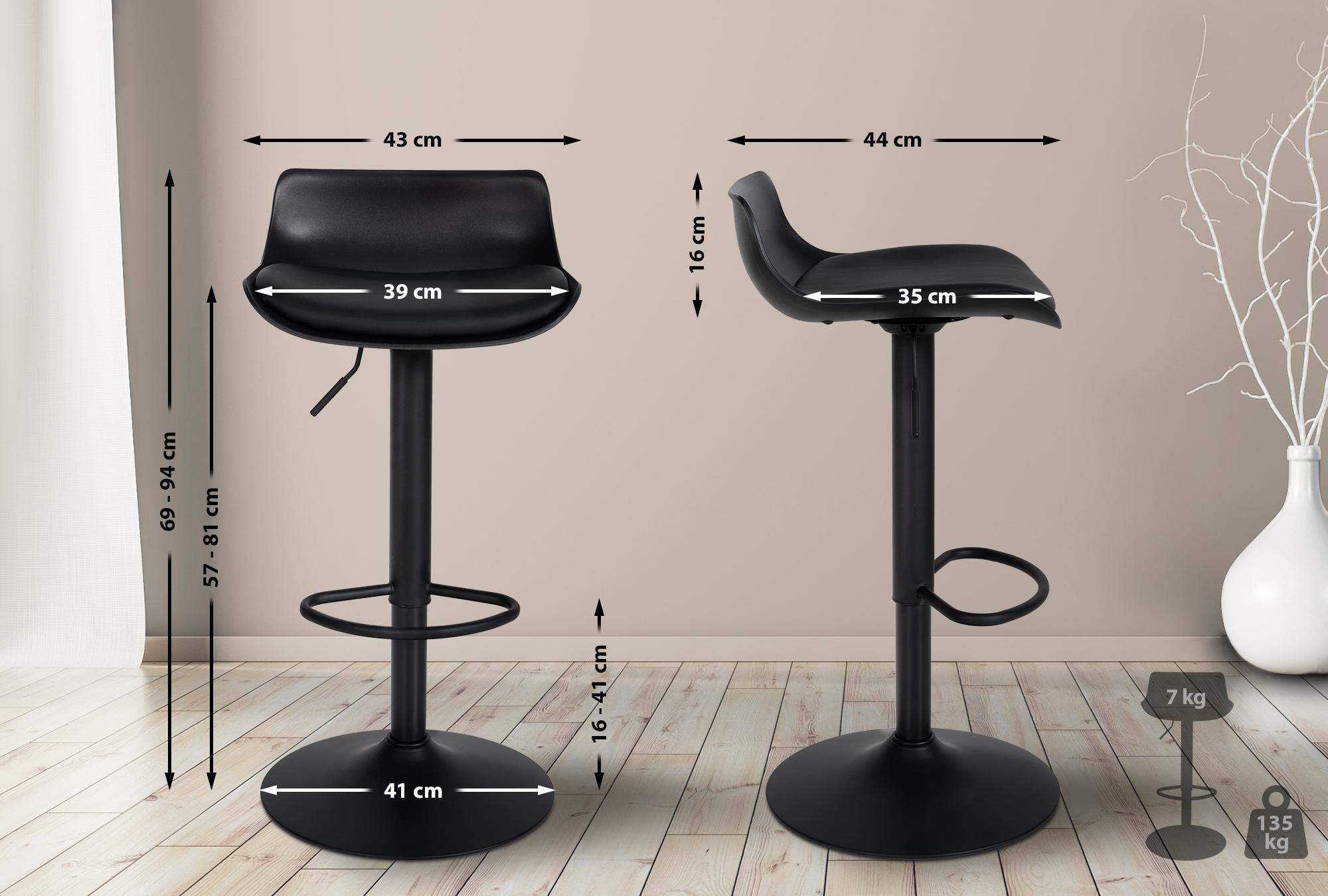 Set van 2 barkrukken Aveiro kunstleer