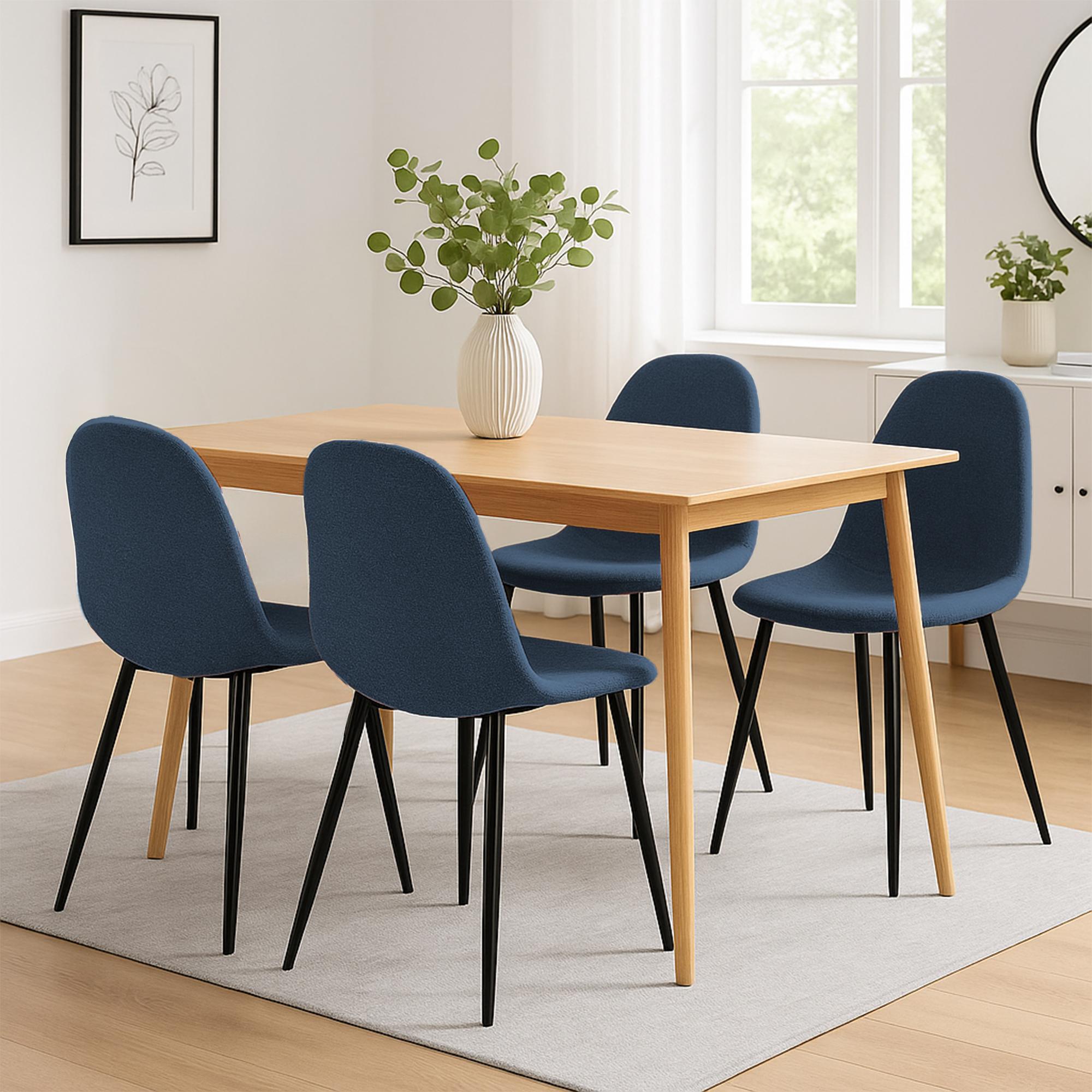 4-delige set eetkamerstoelen Napier