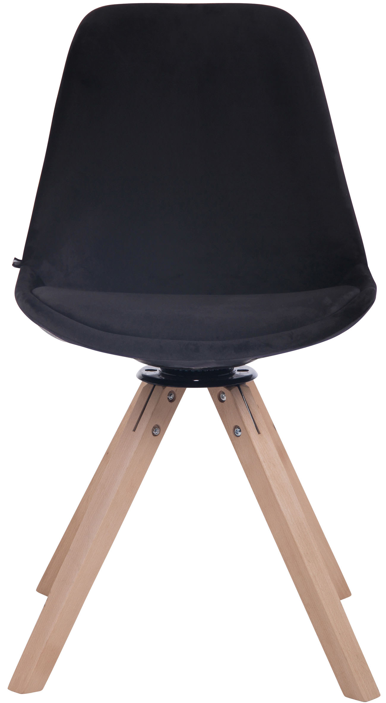 Eetkamerstoel Troyes fluweel vierkant frame