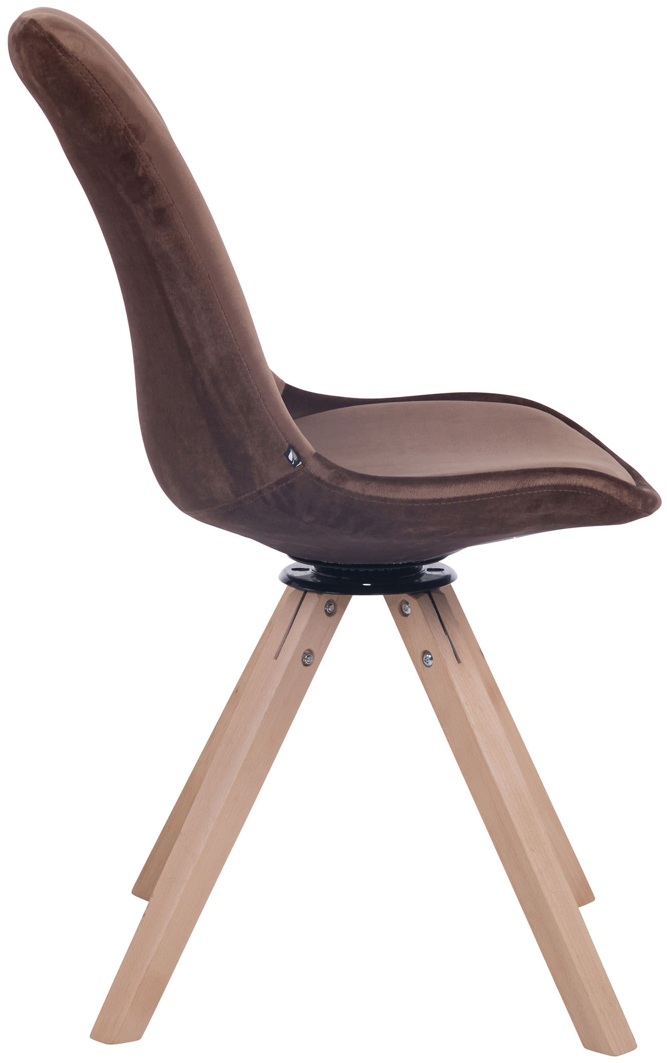 Eetkamerstoel Troyes fluweel vierkant frame