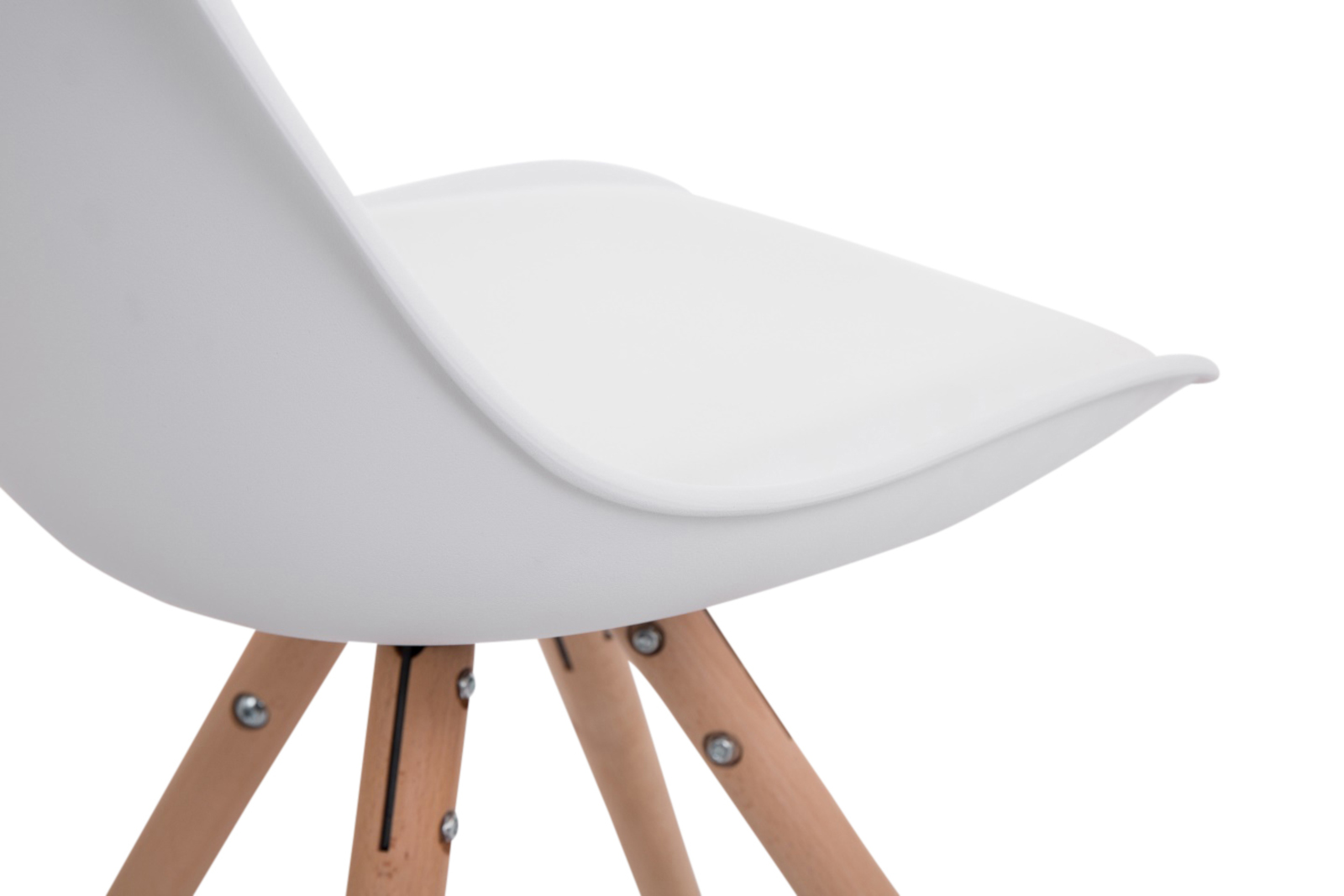Set van 4 eetkamerstoelen Toulouse kunstleer rond