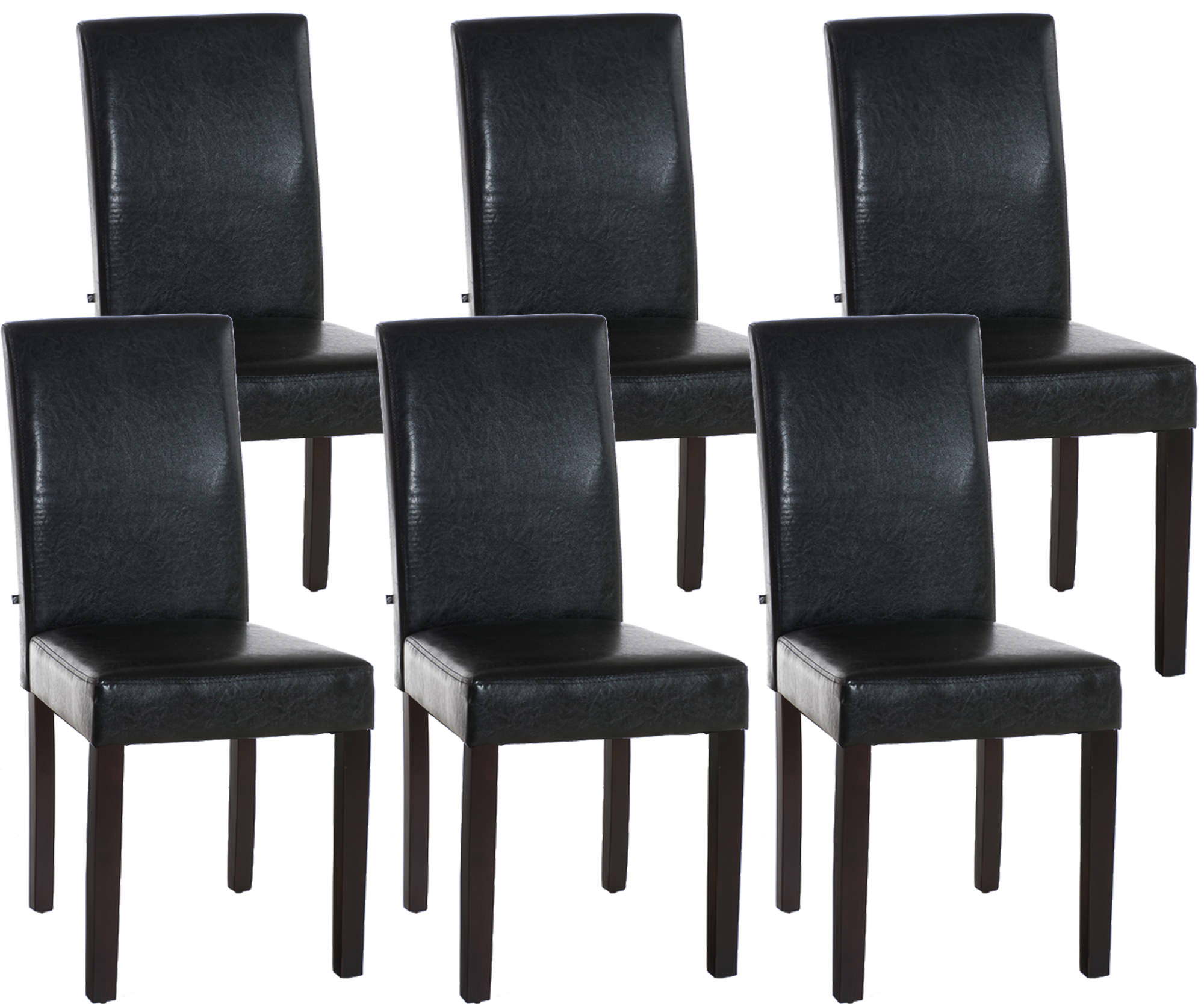 Set van 6 Eetkamerstoelen Ina Kunstleer