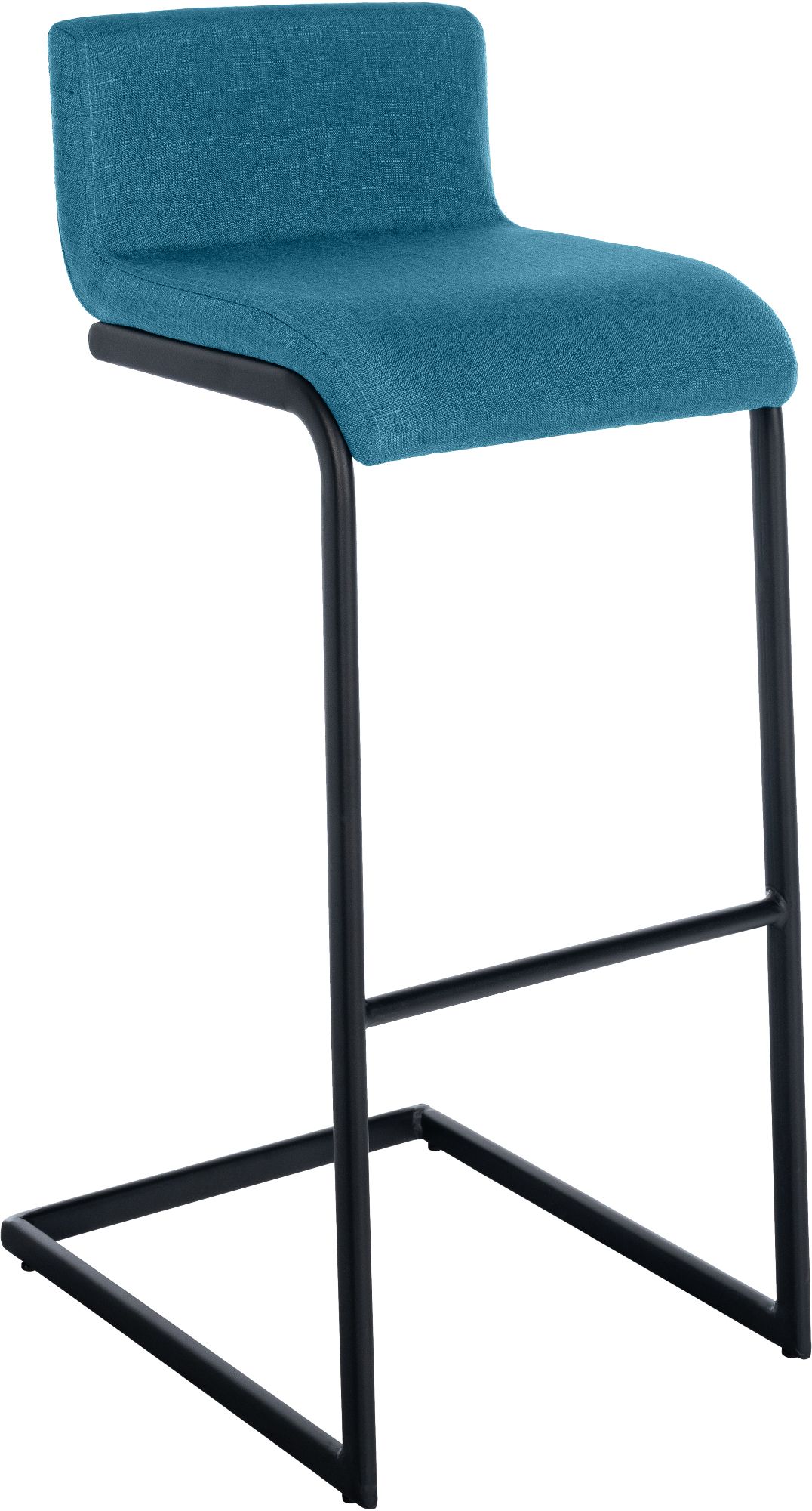 2-delige set barstoelen Newport zwart metalen frame