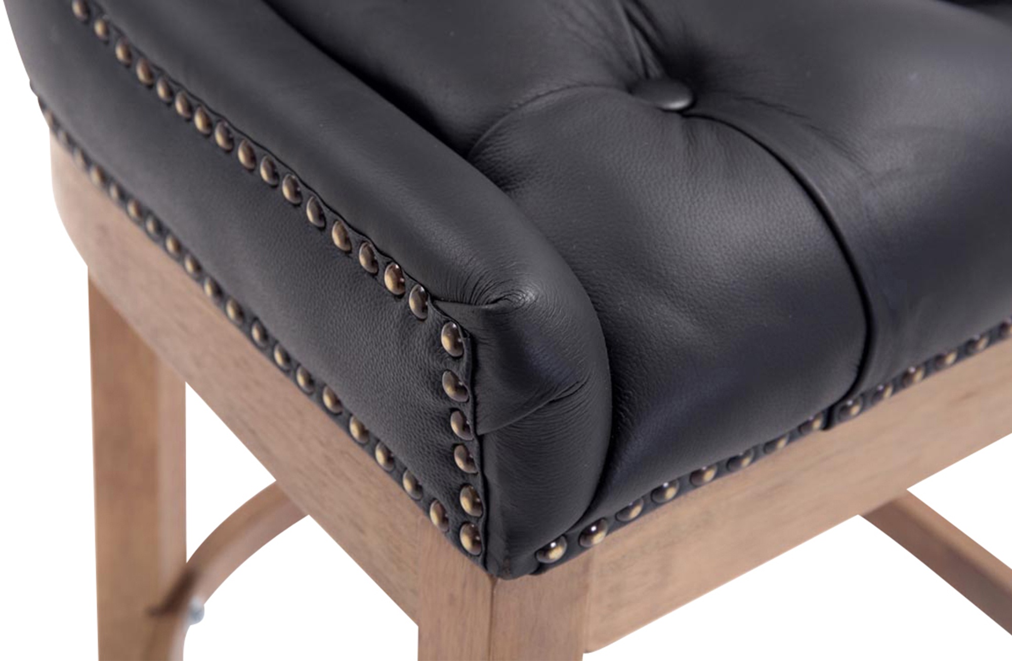 Barkruk Lakewood echt leer Antiek light
