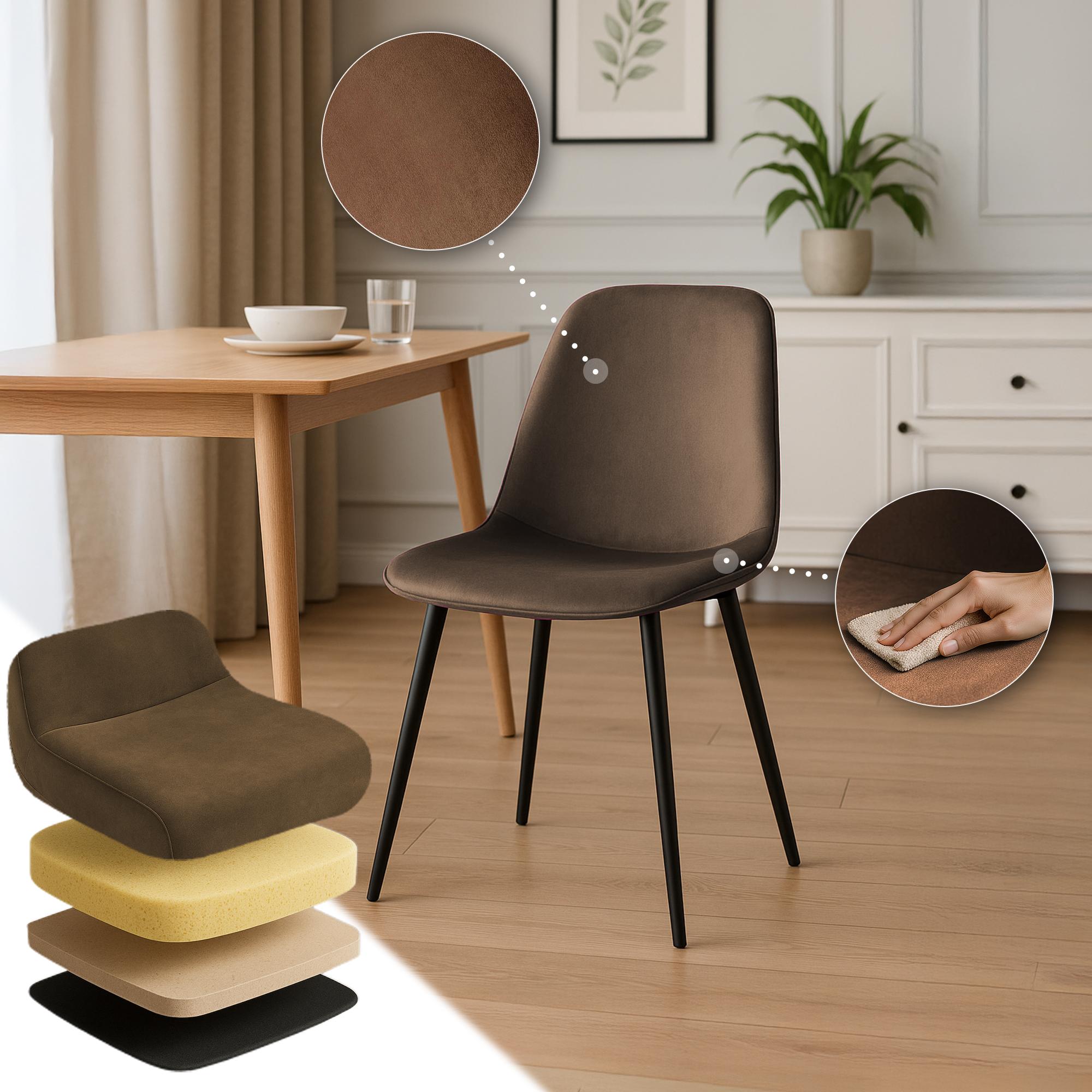 Set van 4 eetkamerstoelen Maryam