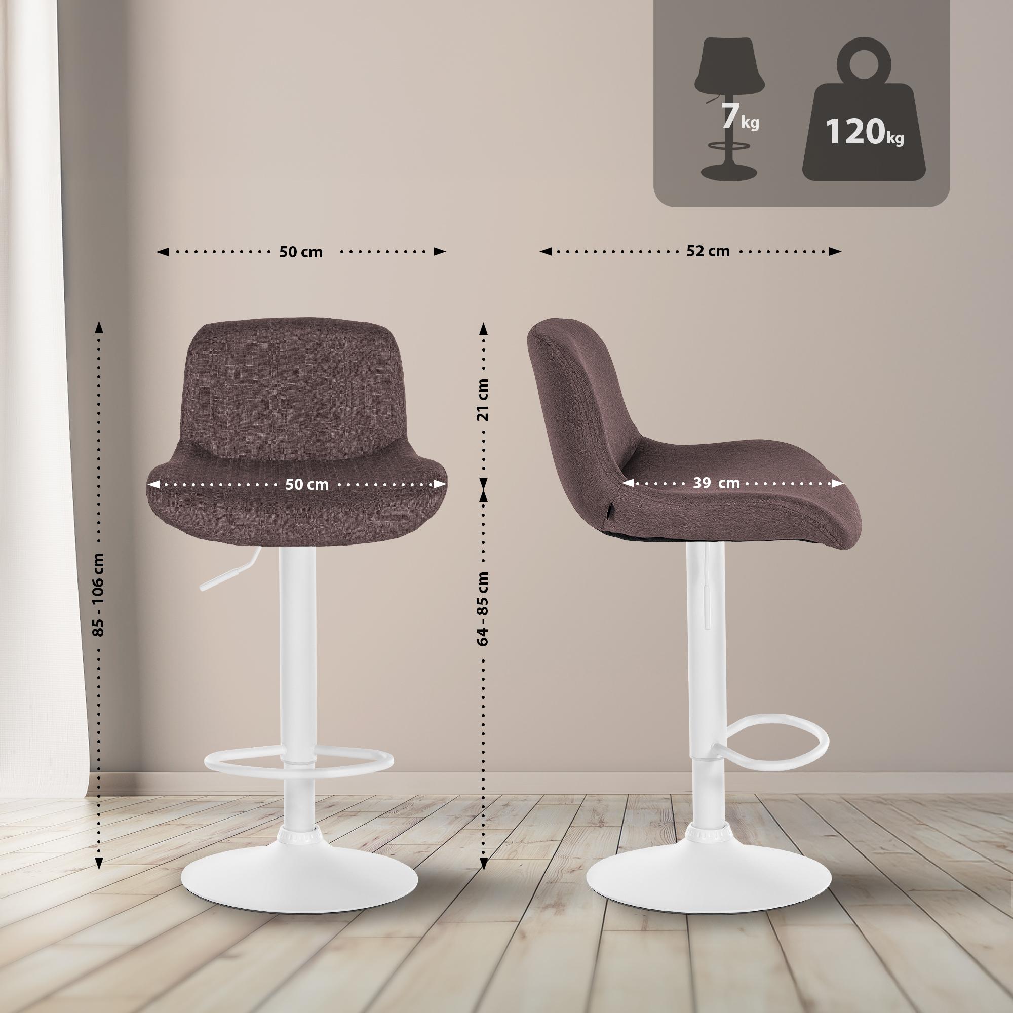 Set van 2 barkrukken Solon Wit