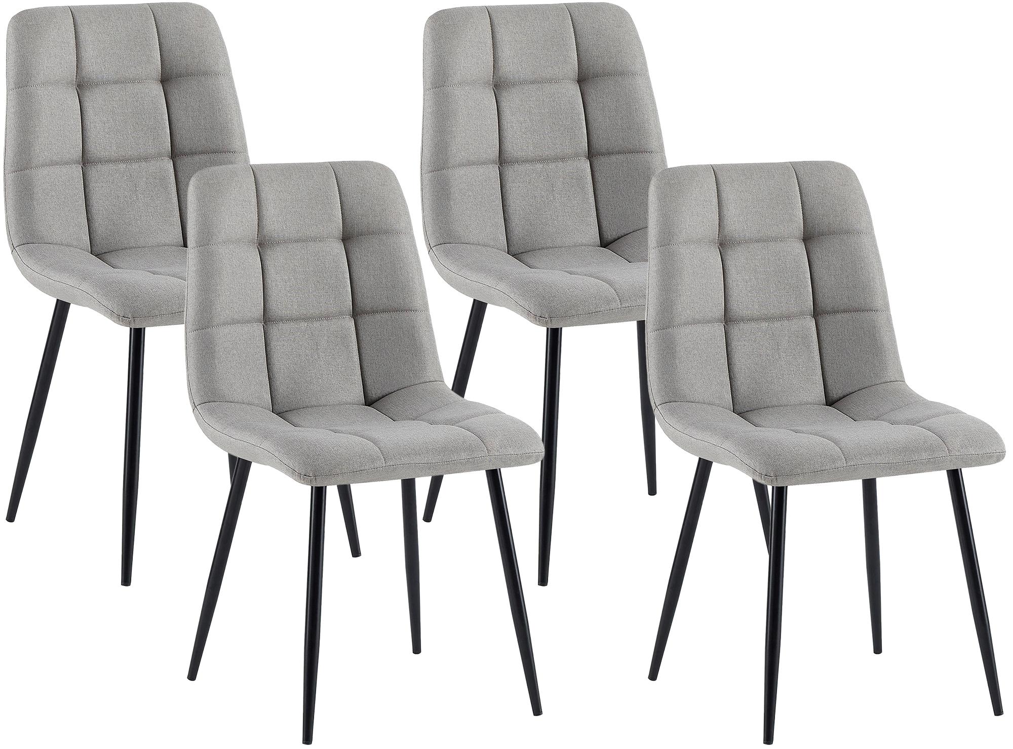 Set van 4 eetkamerstoelen Antibes stof