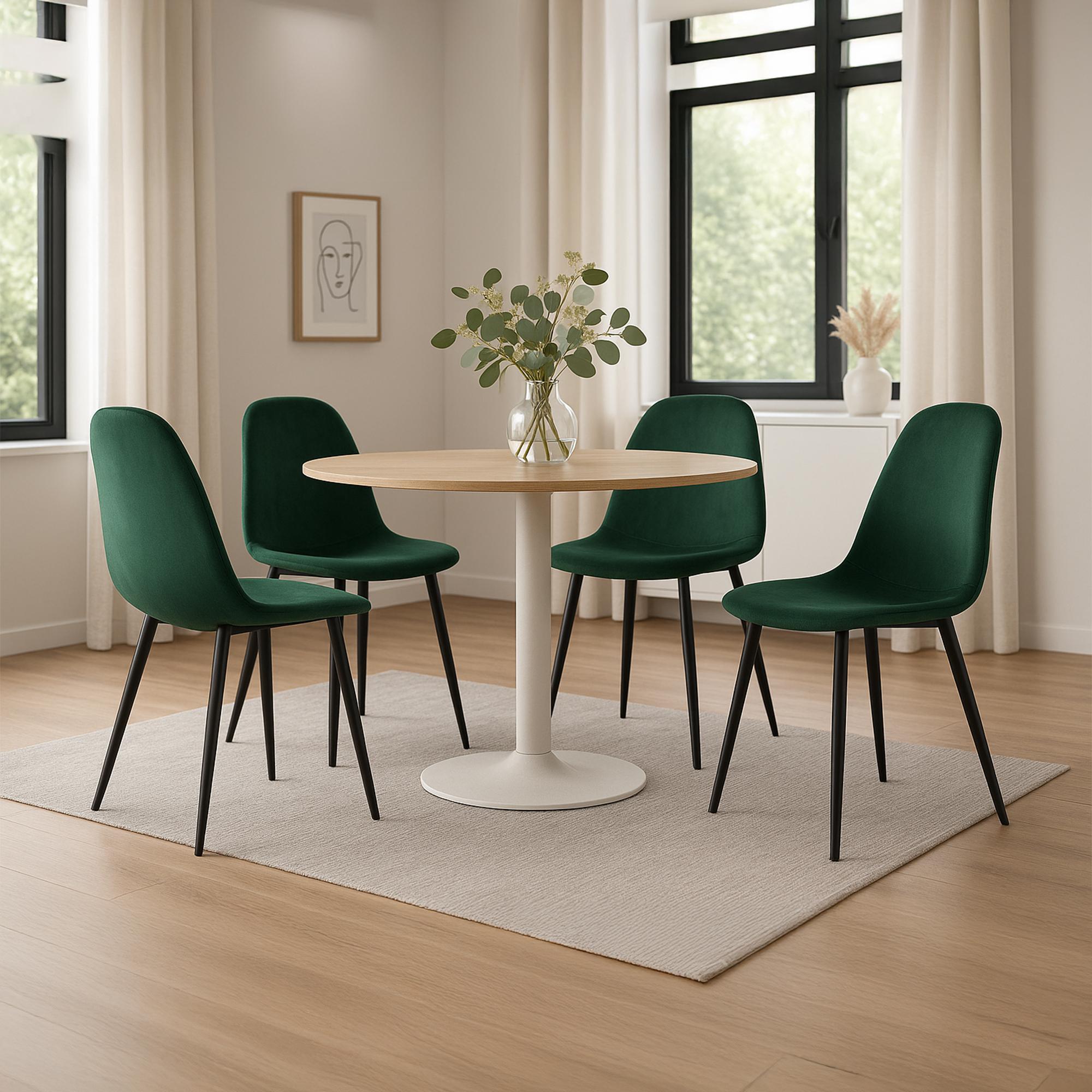 4-delige set eetkamerstoelen Napier