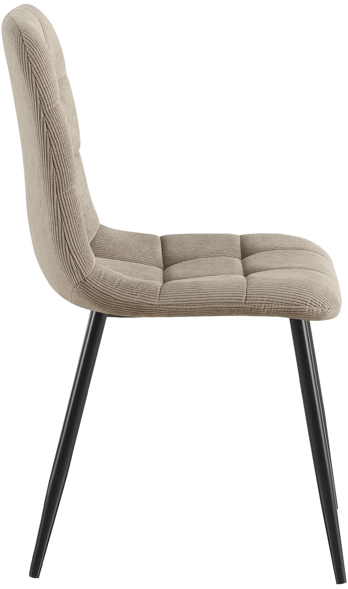 Set van 2 eetkamerstoelen Antibes ribstof