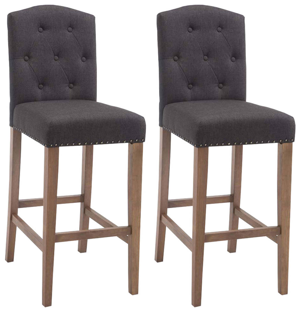 Set van 2 barkrukken Louise Stof