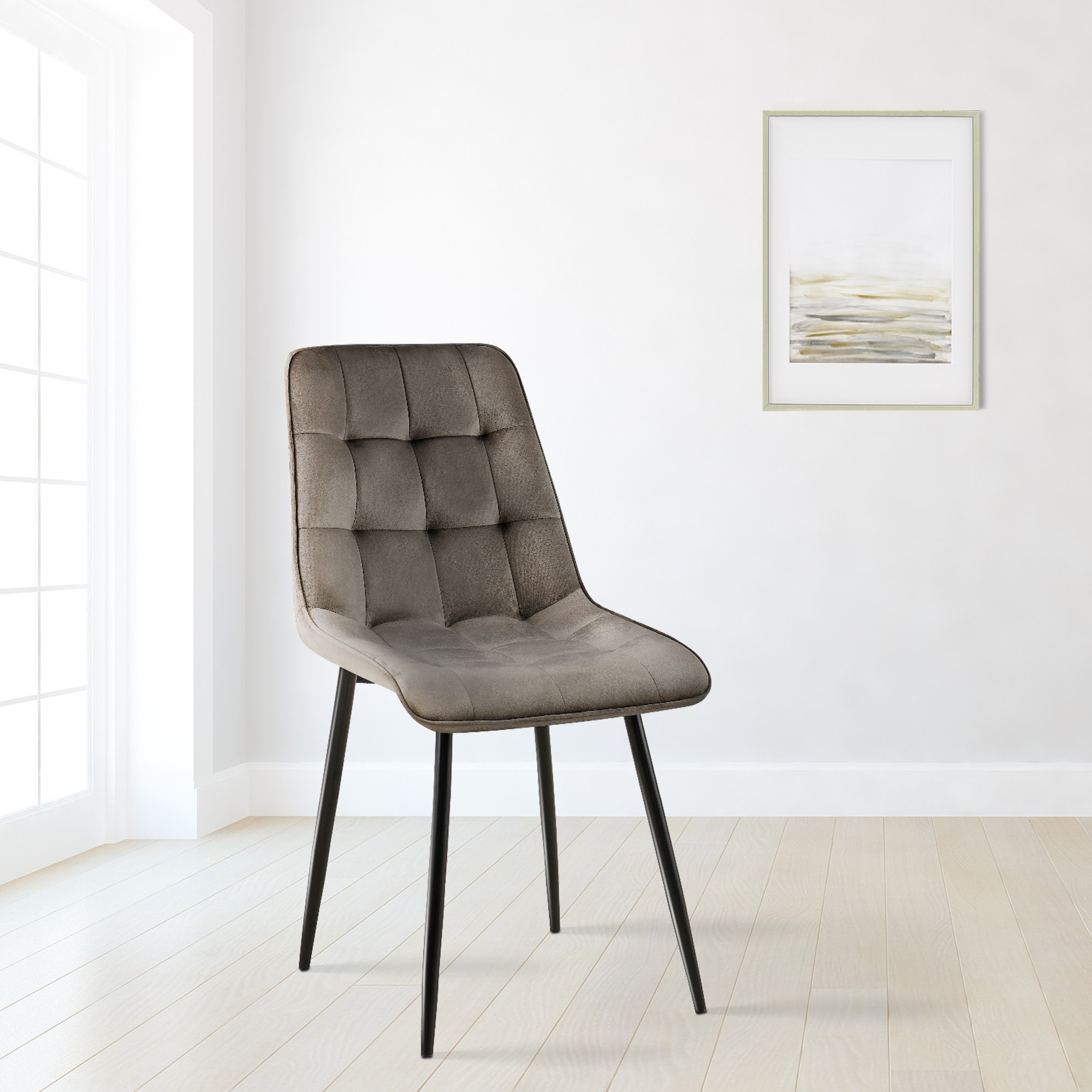 Set van 2 eetkamerstoelen Gifford fluweel