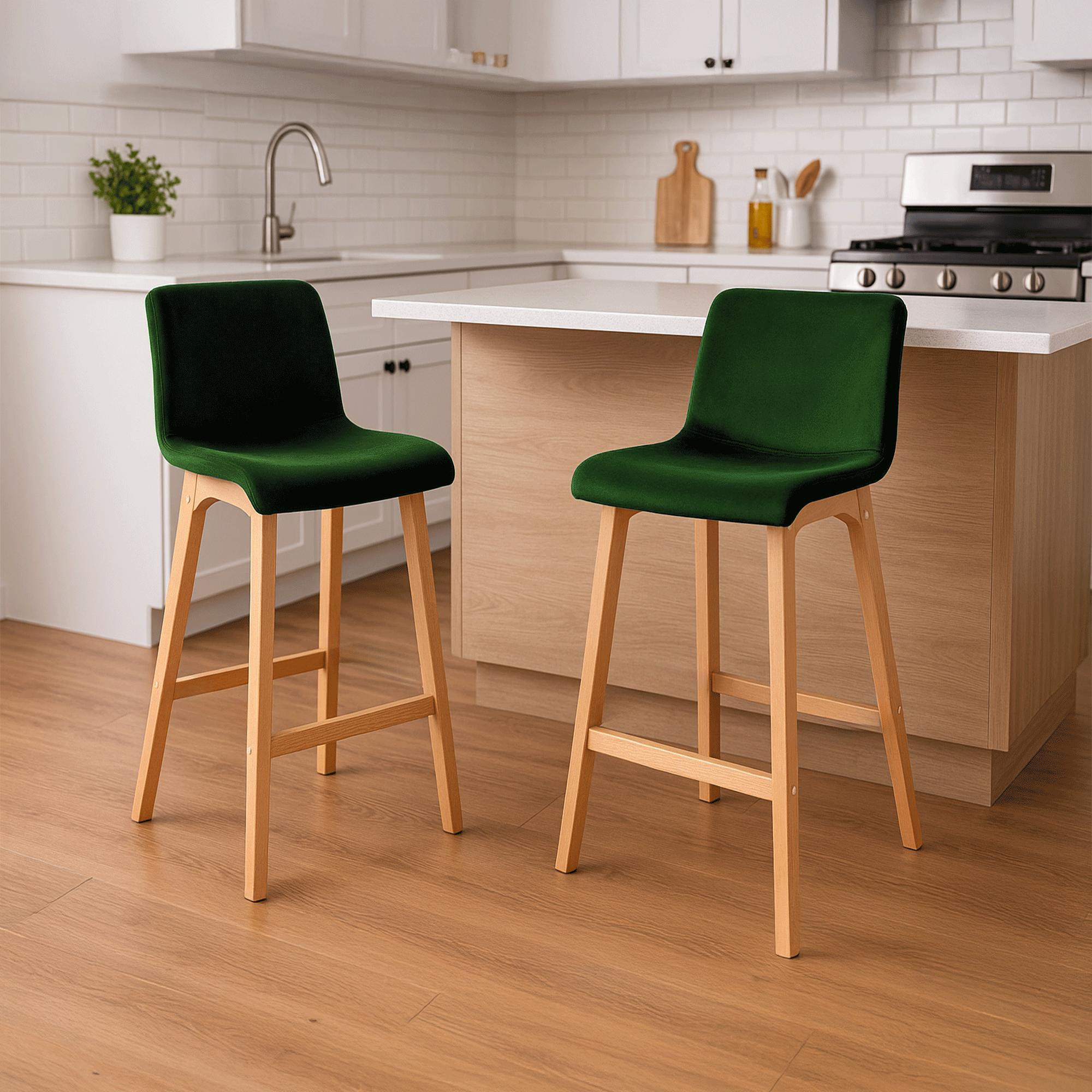 Barkruk Hover Fluweel Vierpoots frame Natura