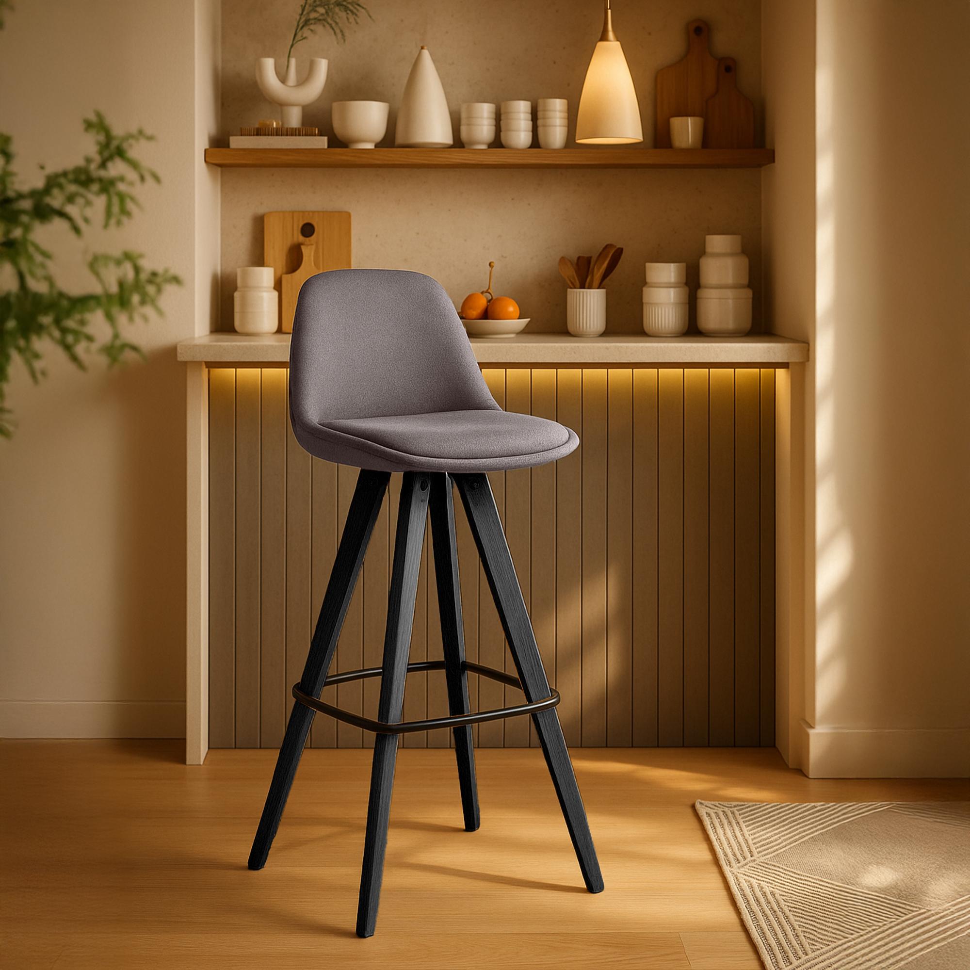 2er Set barkrukken Corbin stof Square