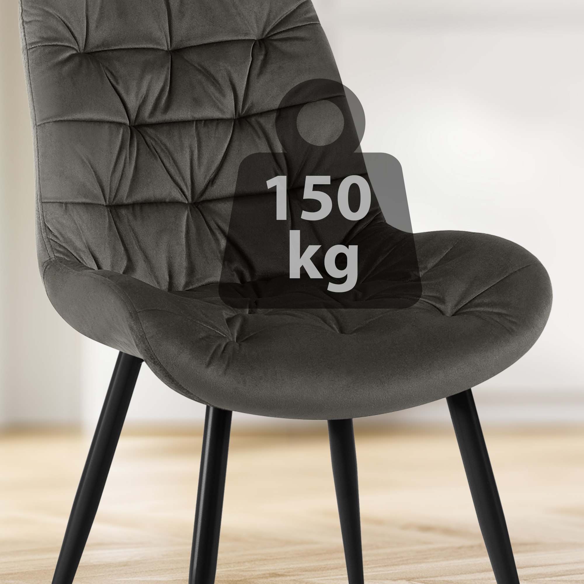 Eetkamerstoel Rossford fluweel