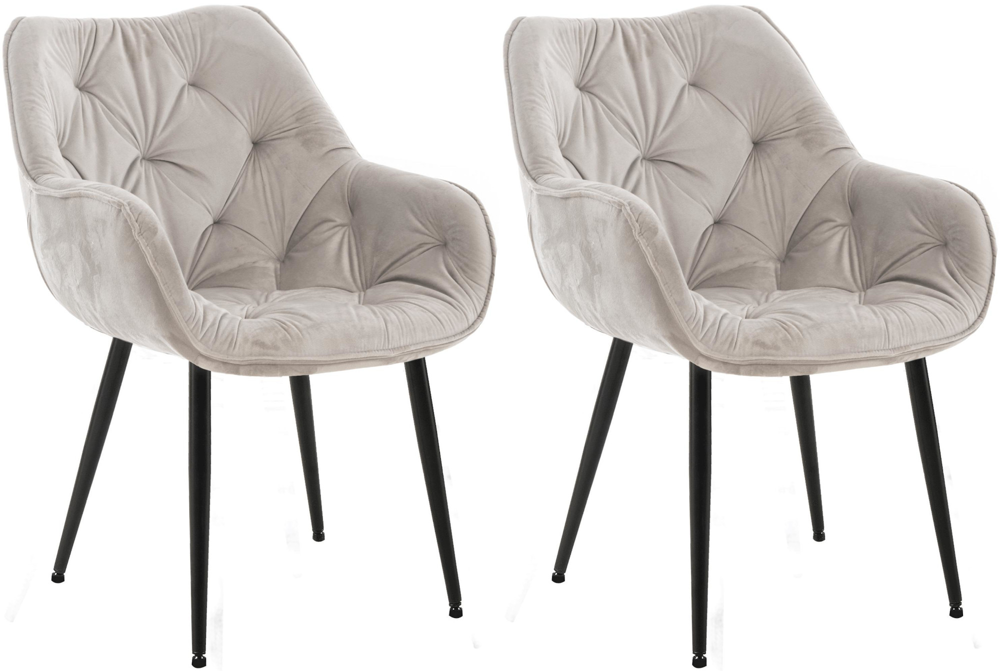Set van 2 eetkamerstoelen Tanna fluweel