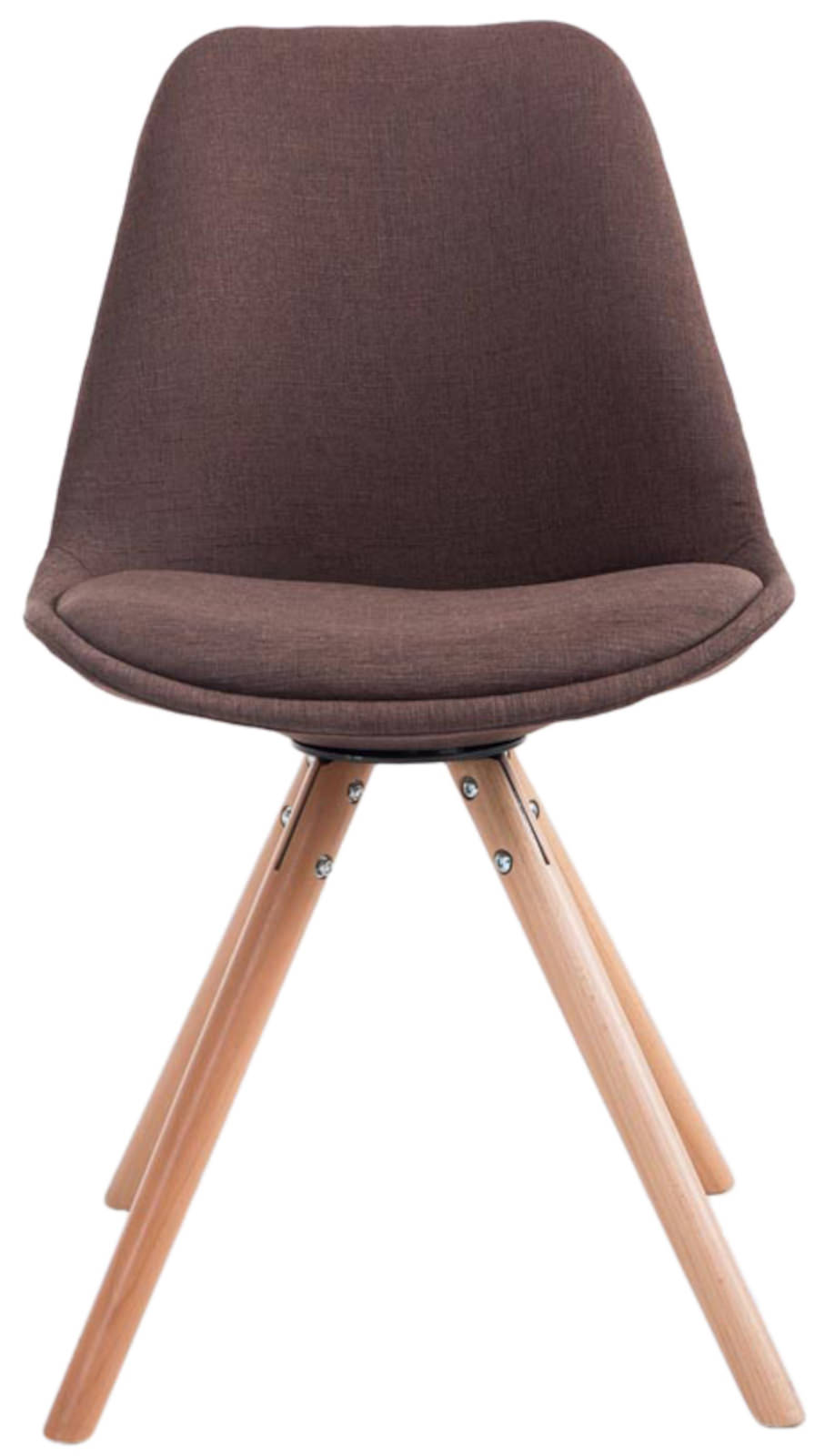 Set van 4 eetkamerstoelen Toulouse stof rond