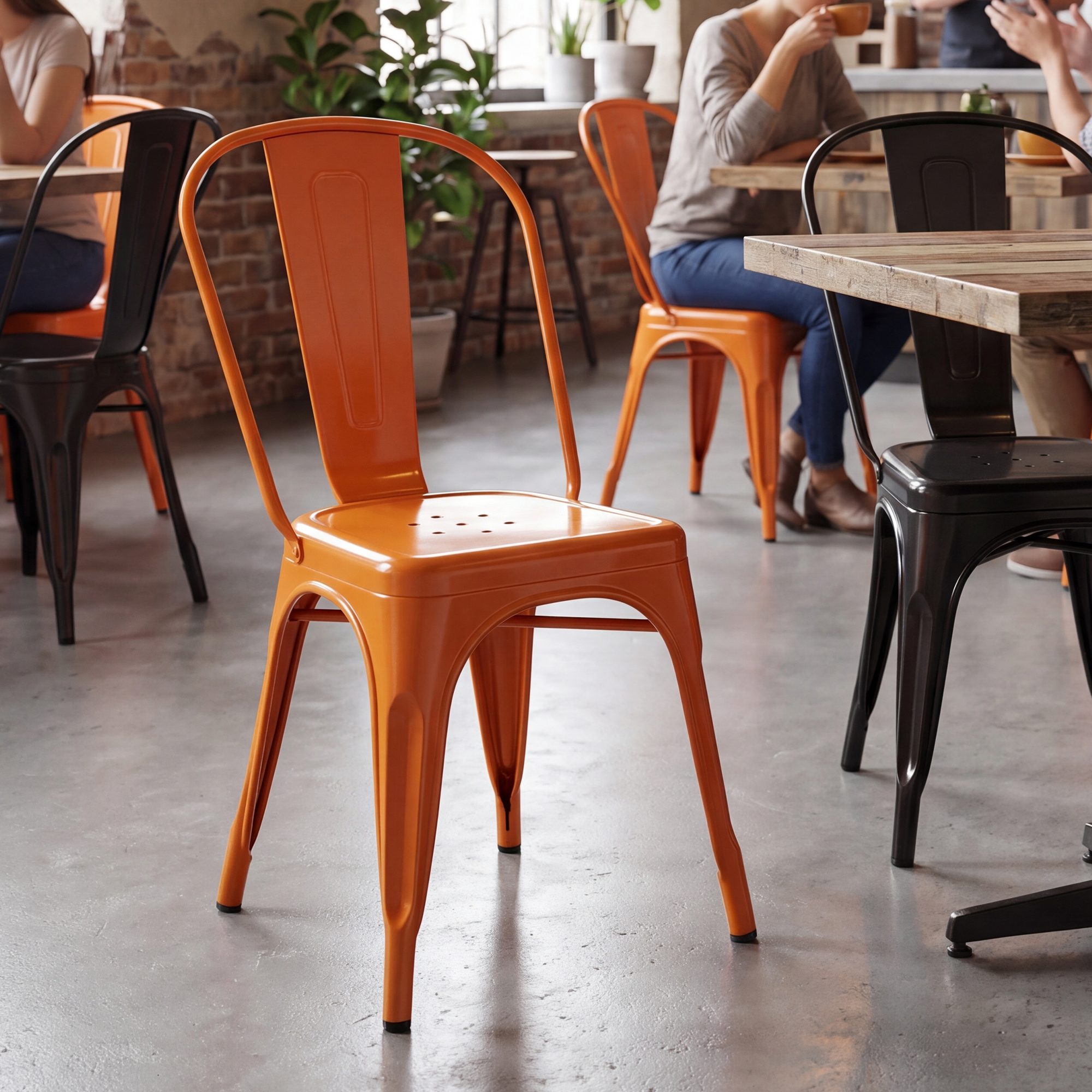 Set van 4 stapelstoelen Benedikt