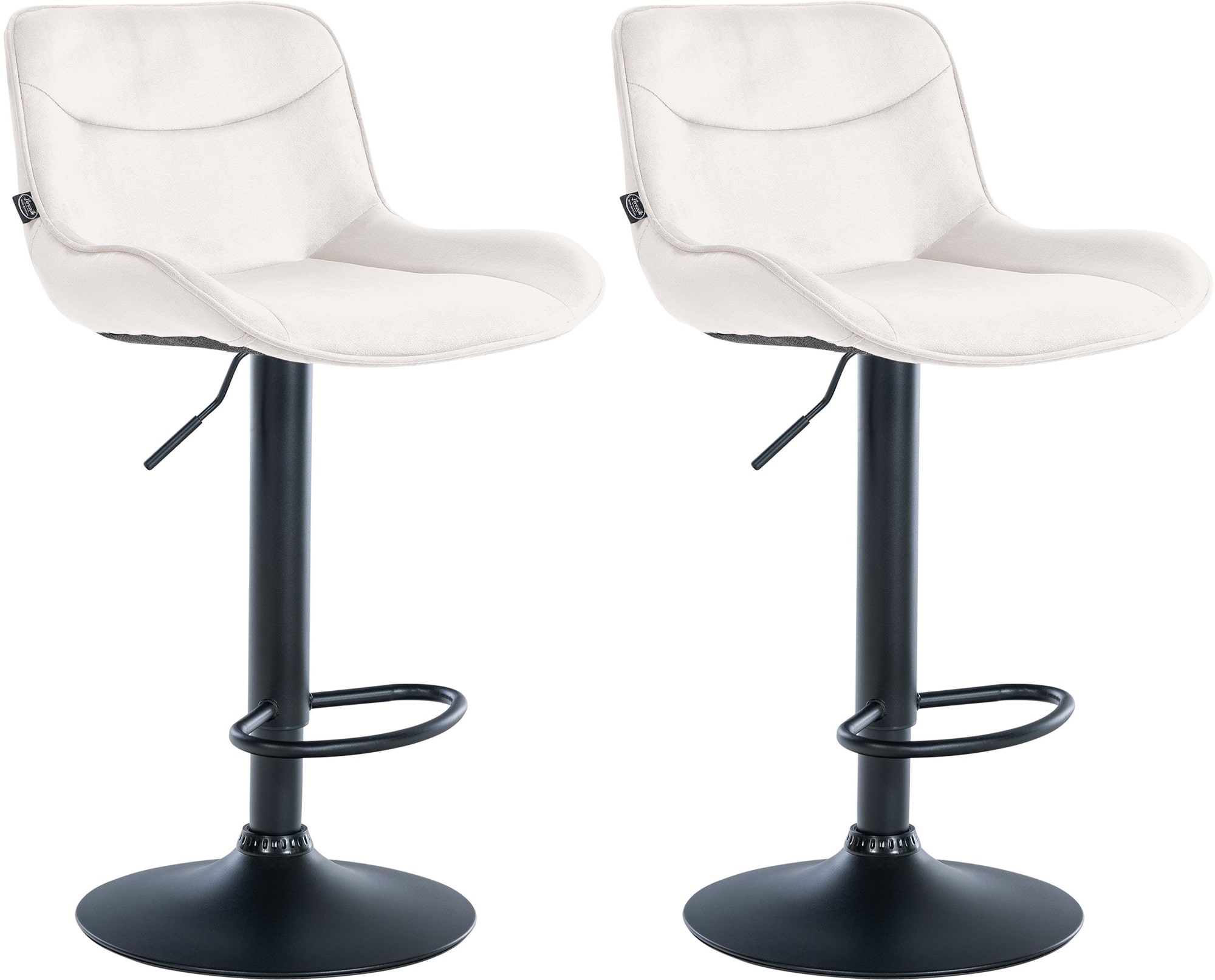 Set van 2 barkrukken Vonore fluweel